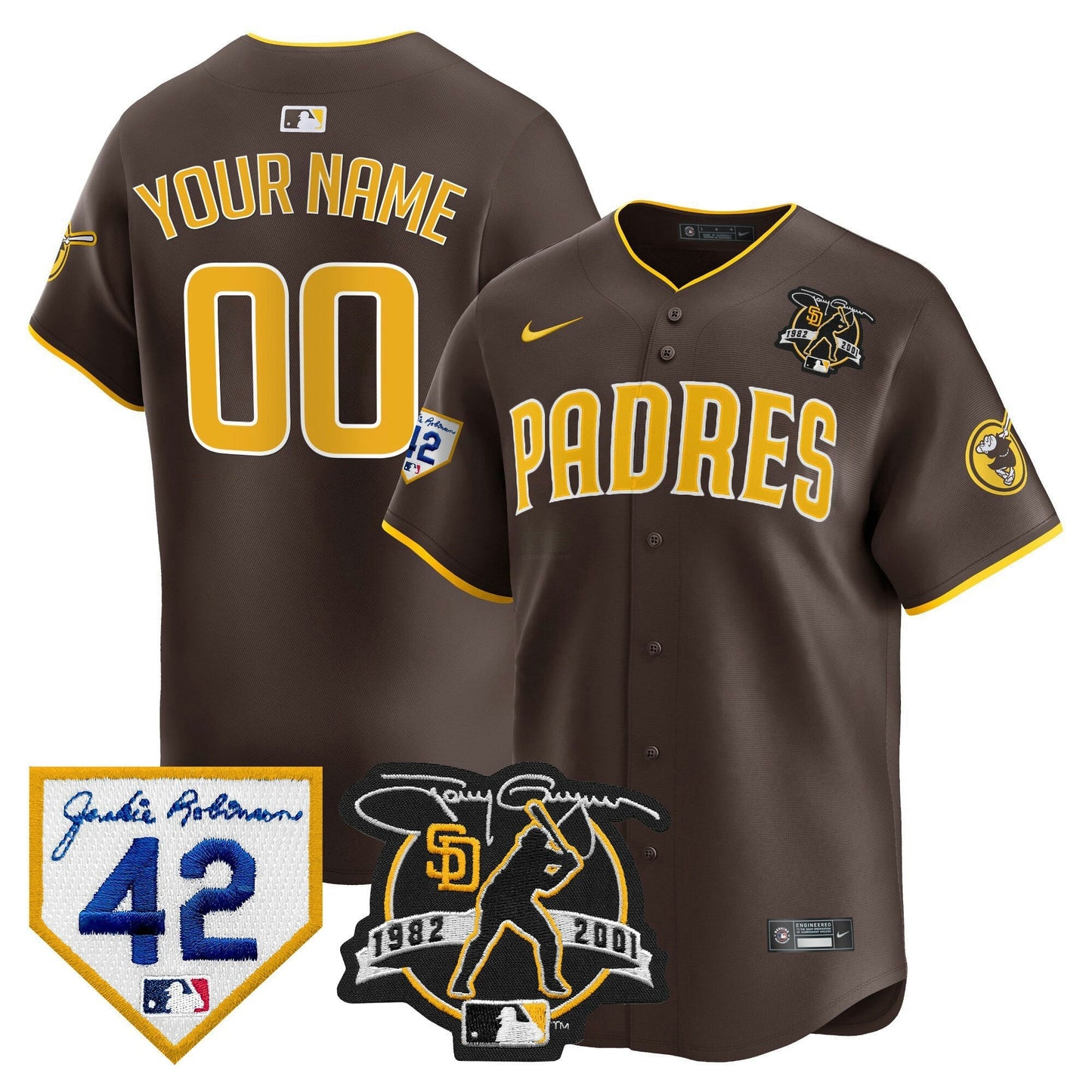Camisa MLB 2024 Tony Gwynn & Robinson Patch Vapor Premier Limited Jersey