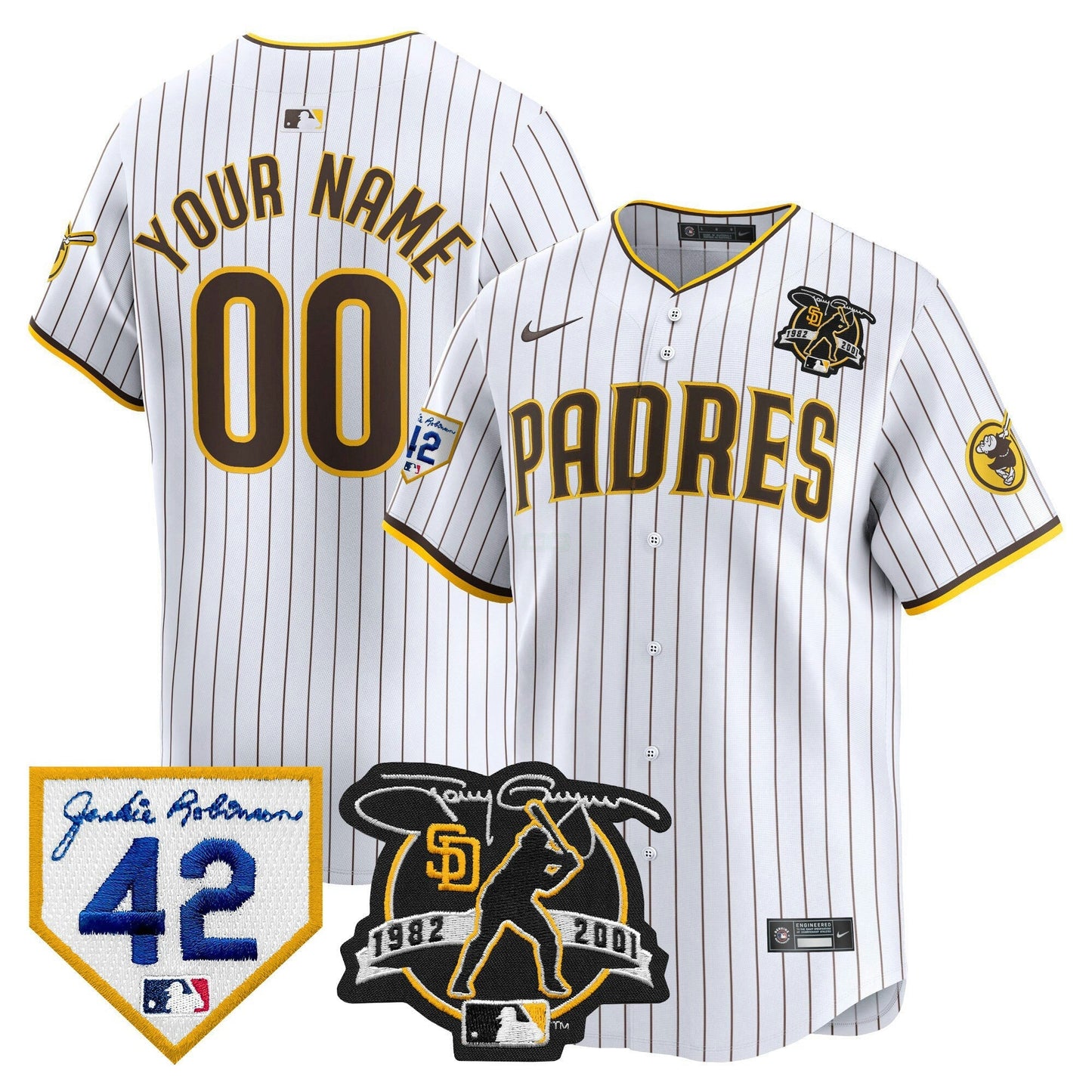 Camisa MLB 2024 Tony Gwynn & Robinson Patch Vapor Premier Limited Jersey