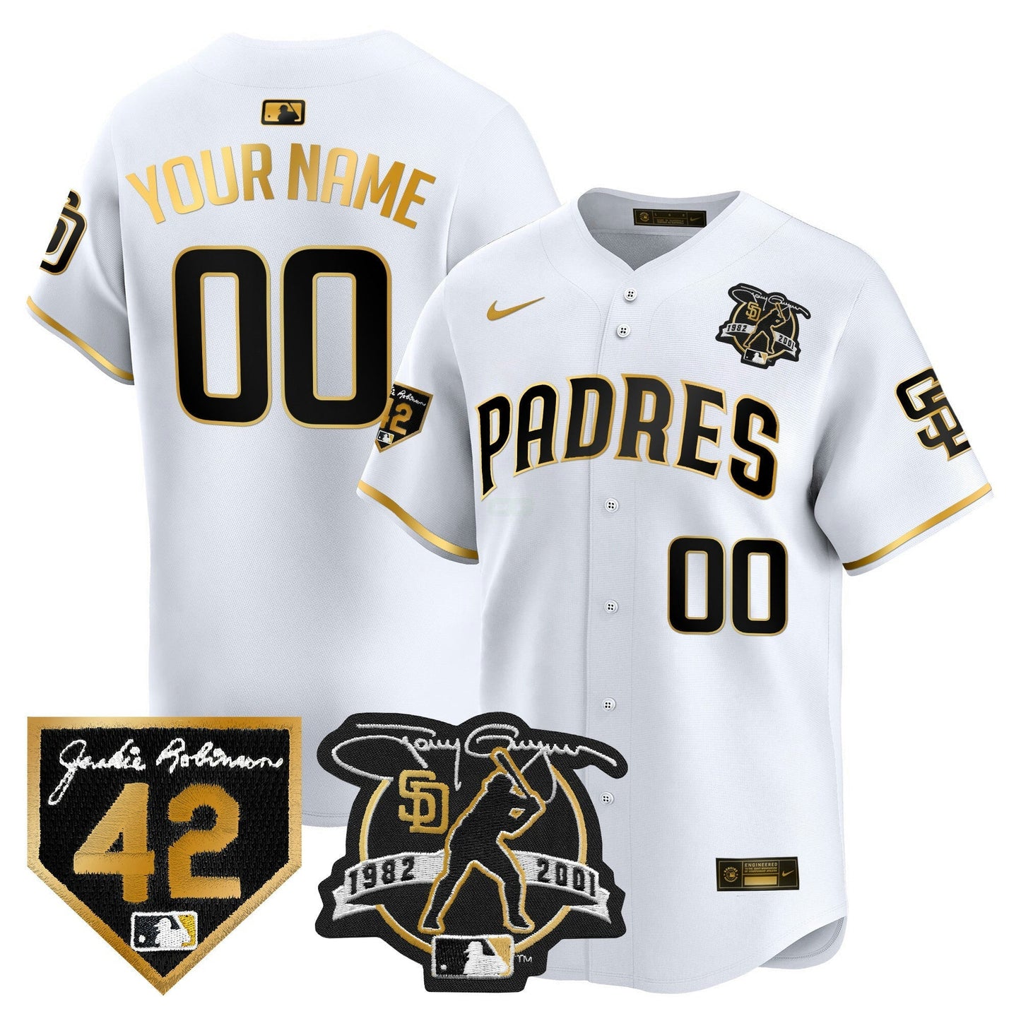 Camisa MLB 2024 Tony Gwynn & Robinson Patch Vapor Premier Limited Jersey
