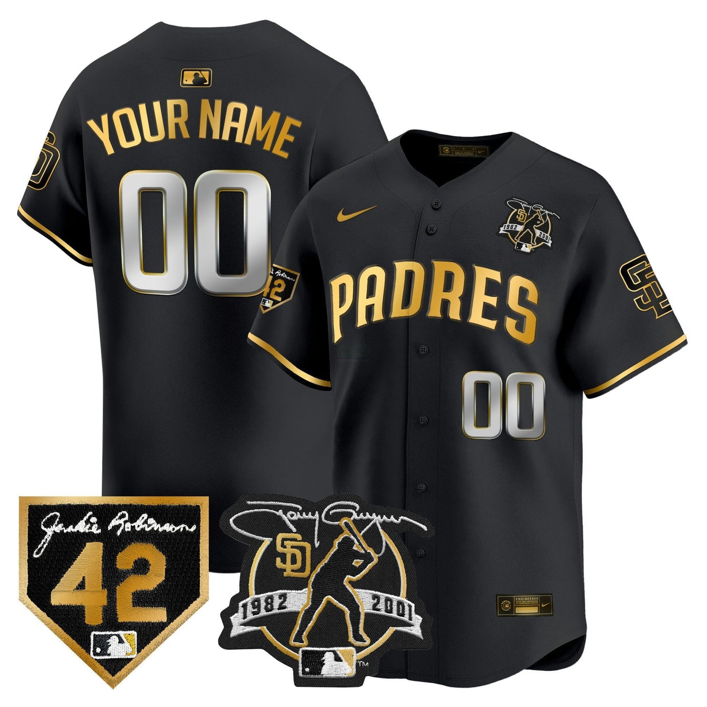 Camisa MLB 2024 Tony Gwynn & Robinson Patch Vapor Premier Limited Jersey