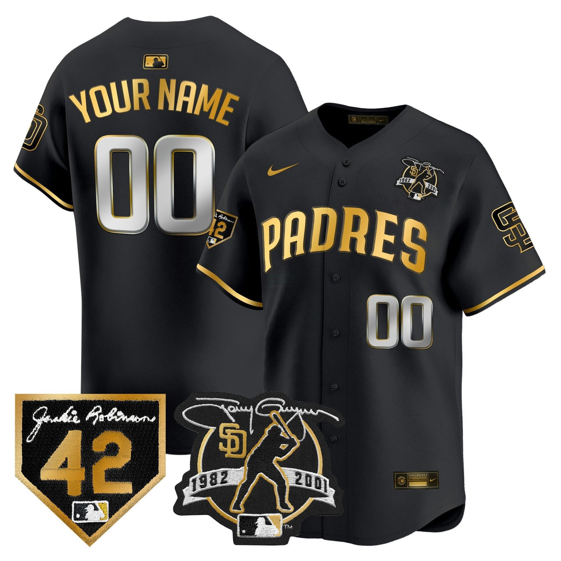 Camisa MLB 2024 Tony Gwynn & Robinson Patch Vapor Premier Limited Jersey