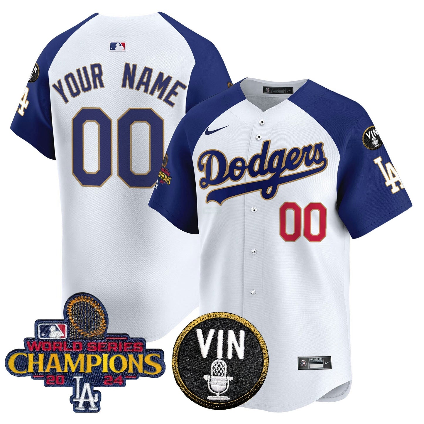Camisa MLB 2024 World Series Champions Dourada Trim Vapor Premier Limited Jersey V3