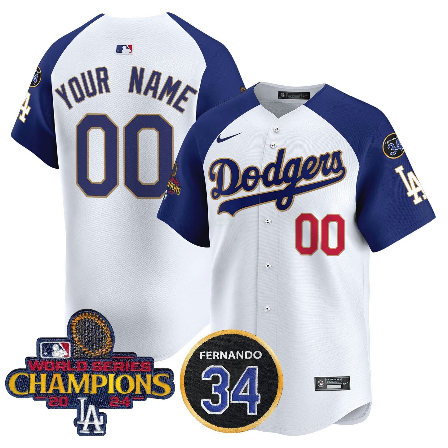 Camisa MLB 2024 World Series Champions Dourada Trim Vapor Premier Limited Jersey V2