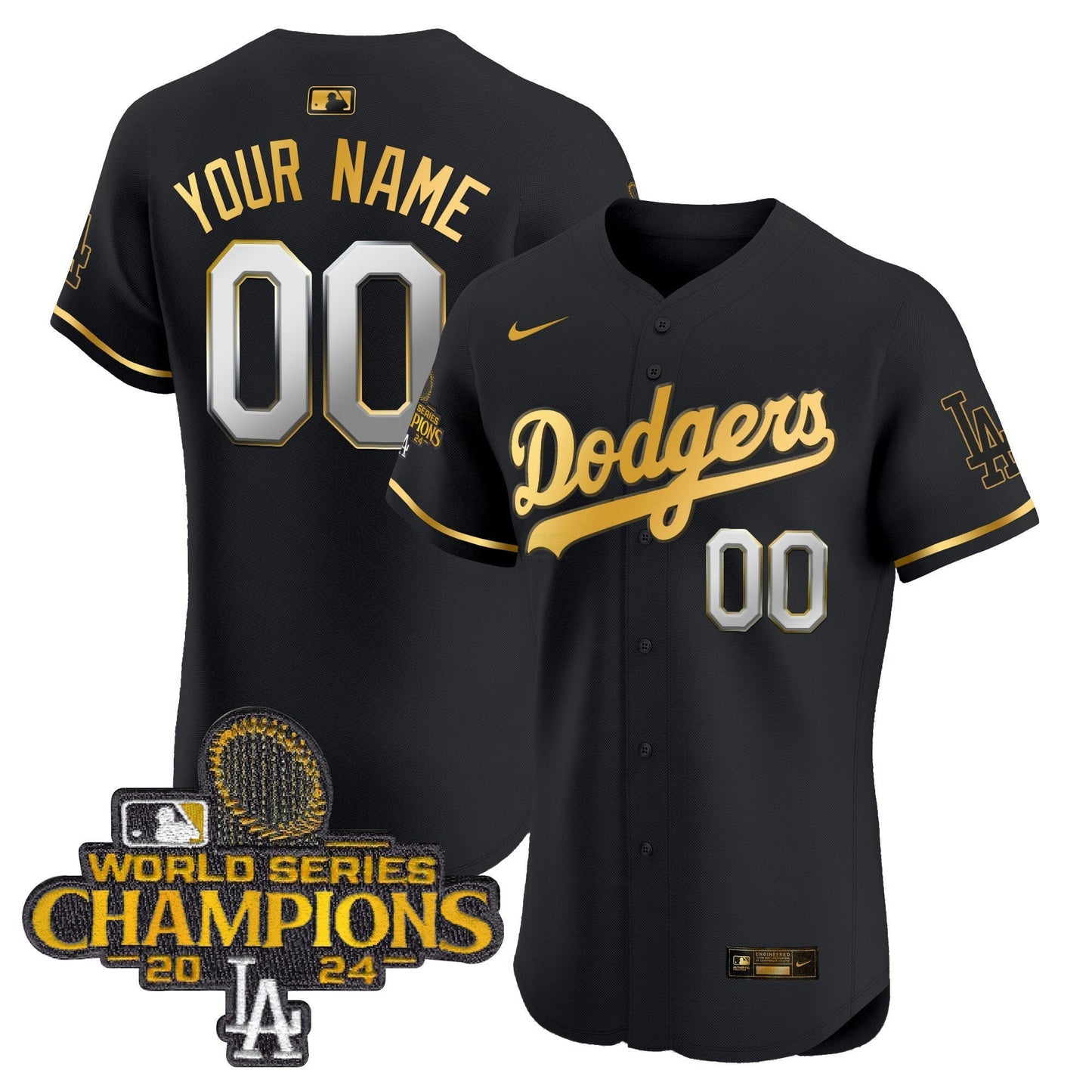 Camisa MLB 2024 World Series Champions Patch Vapor Premier Elite Jersey