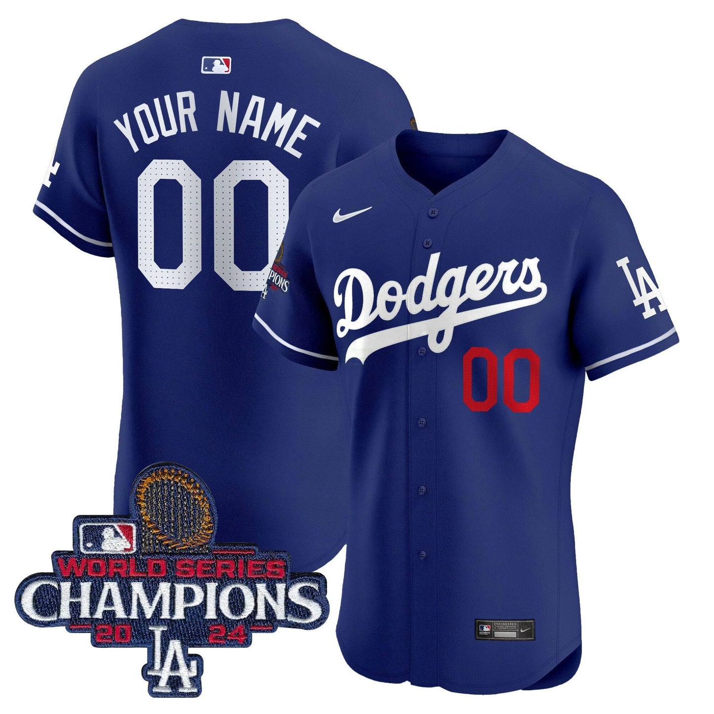 Camisa MLB 2024 World Series Champions Patch Vapor Premier Elite Jersey