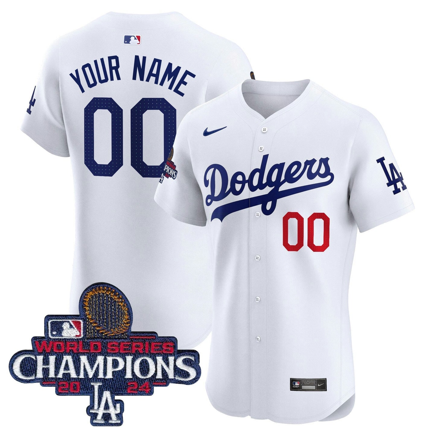 Camisa MLB 2024 World Series Champions Patch Vapor Premier Elite Jersey