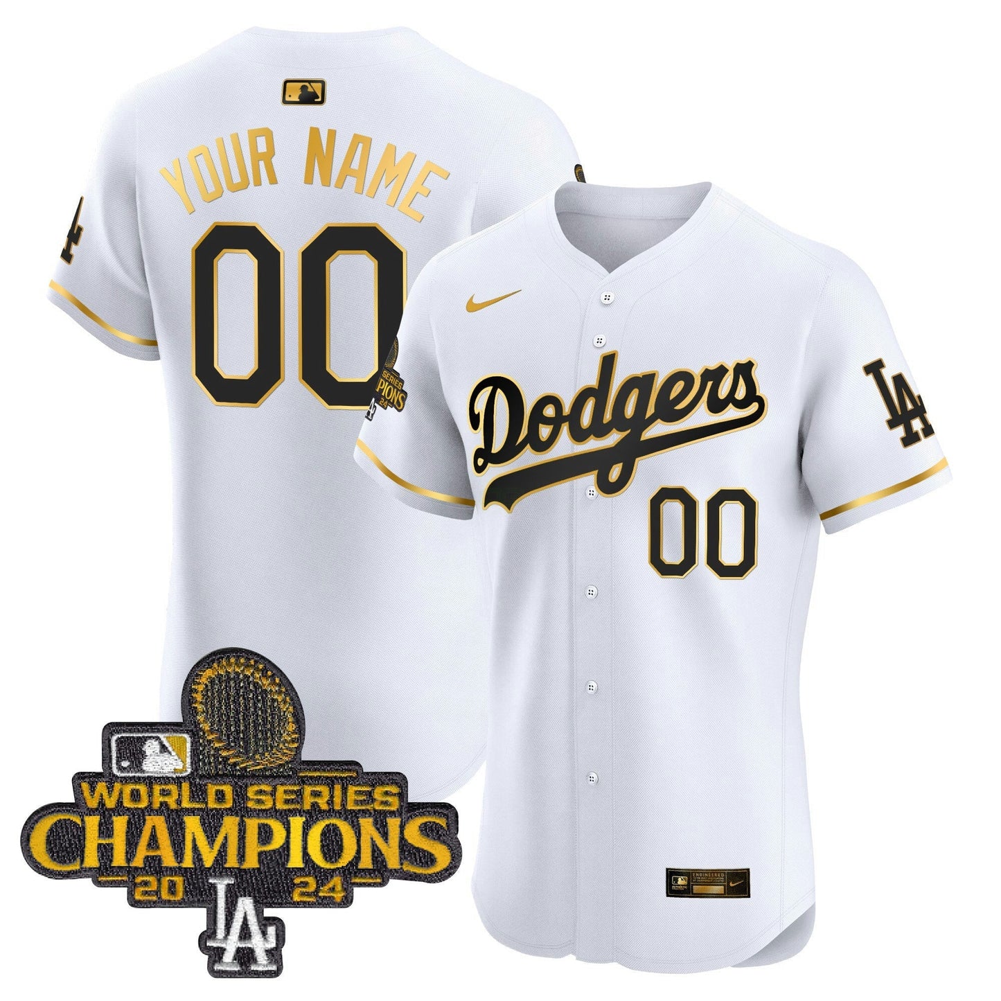 Camisa MLB 2024 World Series Champions Patch Vapor Premier Elite Jersey