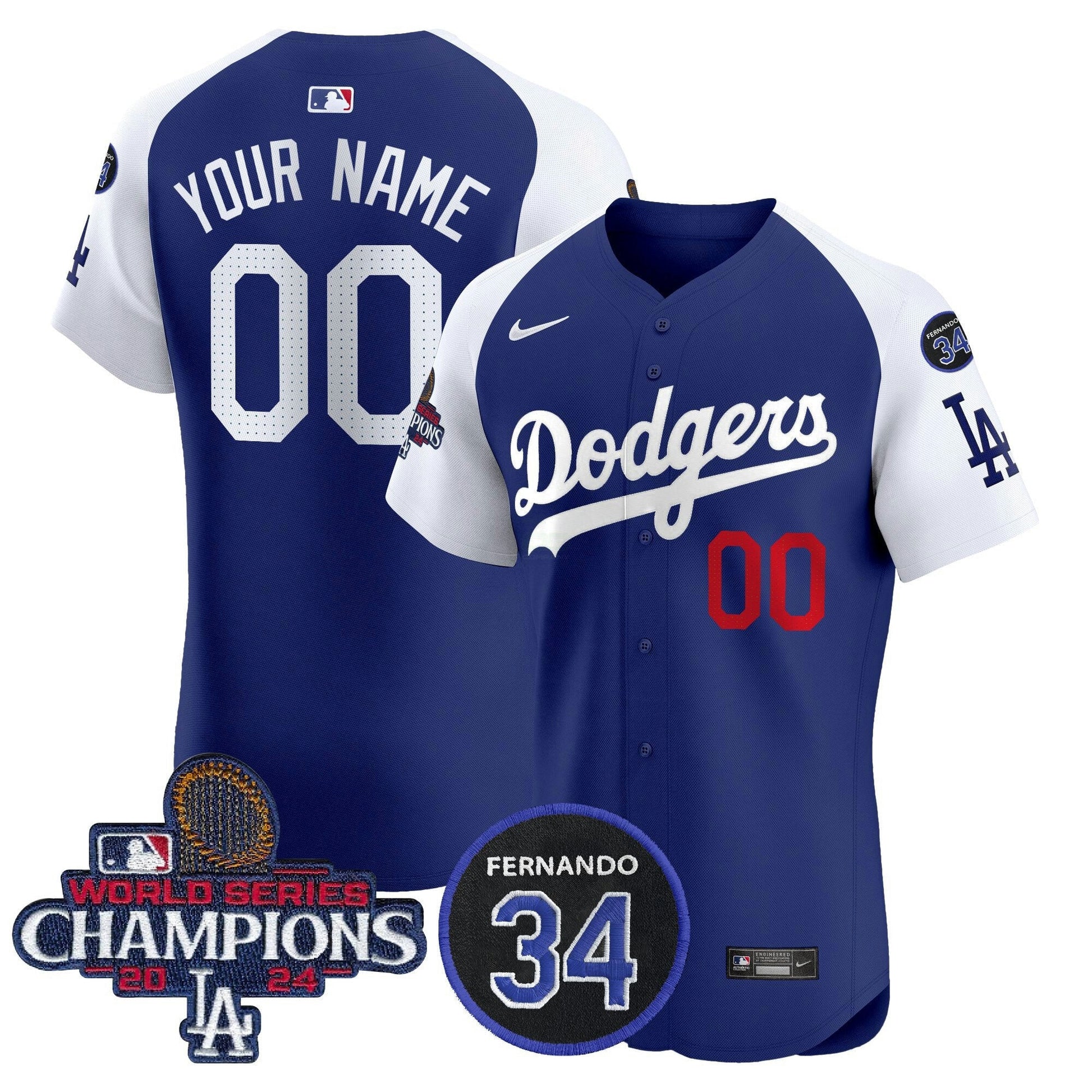 Camisa MLB 2024 World Series Champions Patch Vapor Premier Elite Jersey V2
