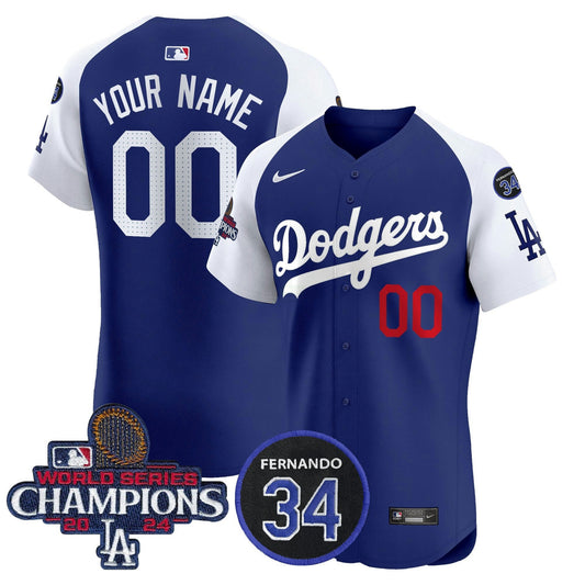 Camisa MLB 2024 World Series Champions Patch Vapor Premier Elite Jersey V2