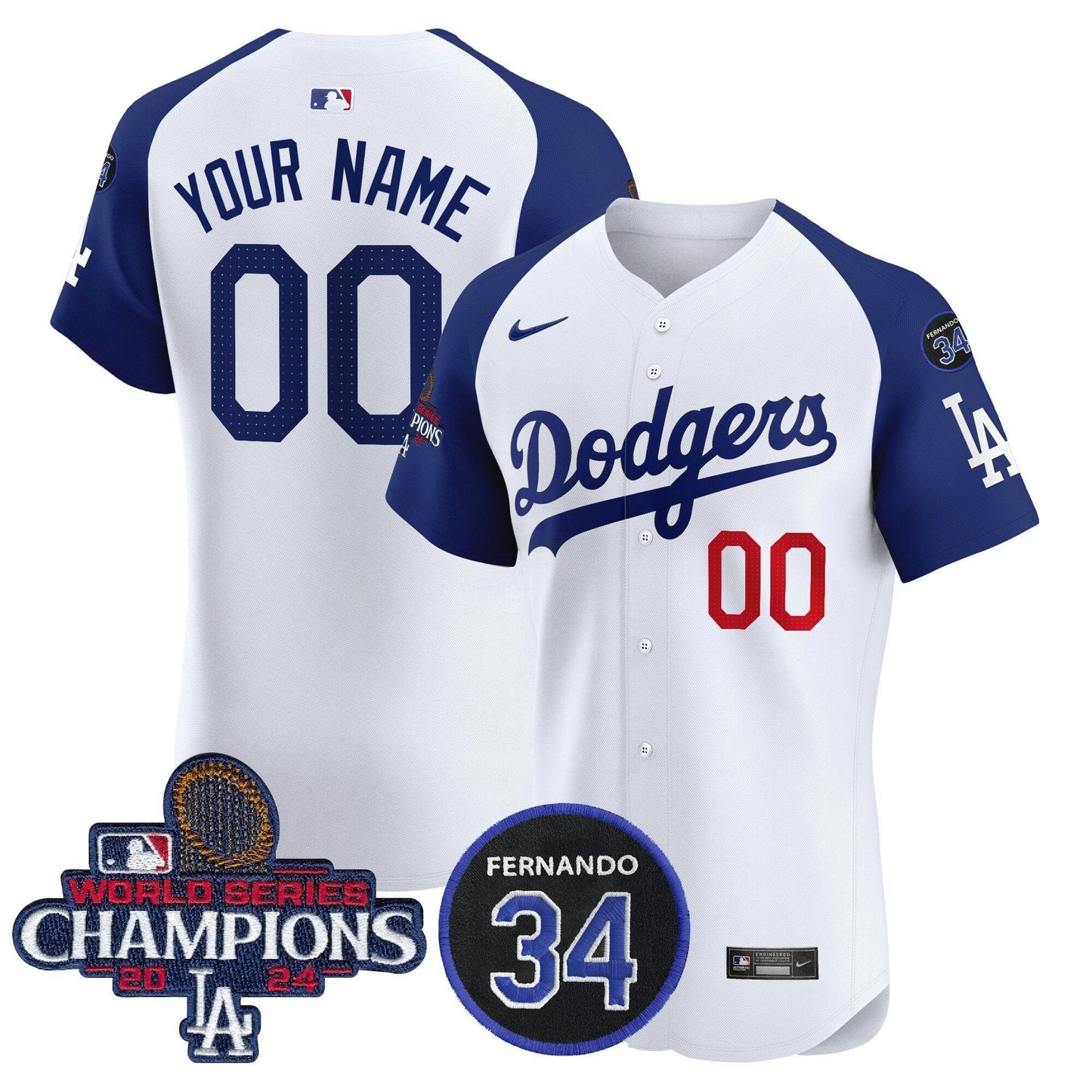 Camisa MLB 2024 World Series Champions Patch Vapor Premier Elite Jersey V2