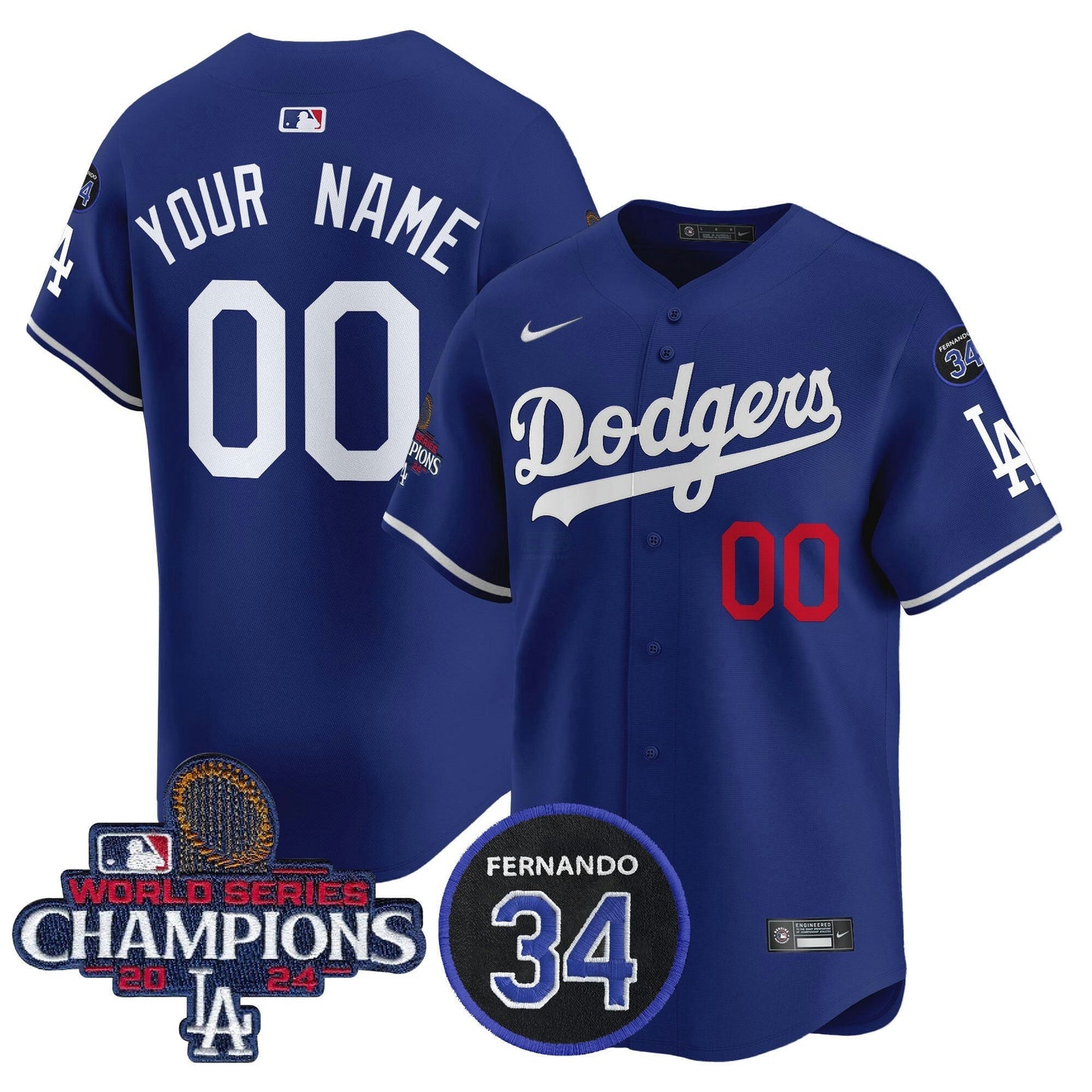 Camisa MLB 2024 World Series Champions Patch Vapor Premier Limited Jersey V2