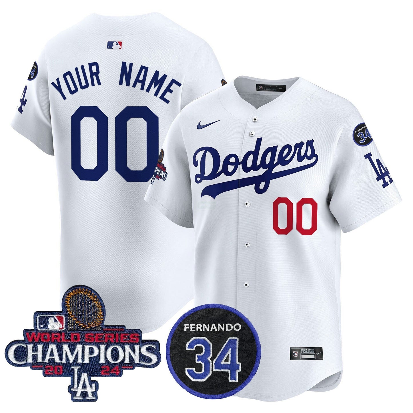 Camisa MLB 2024 World Series Champions Patch Vapor Premier Limited Jersey V2
