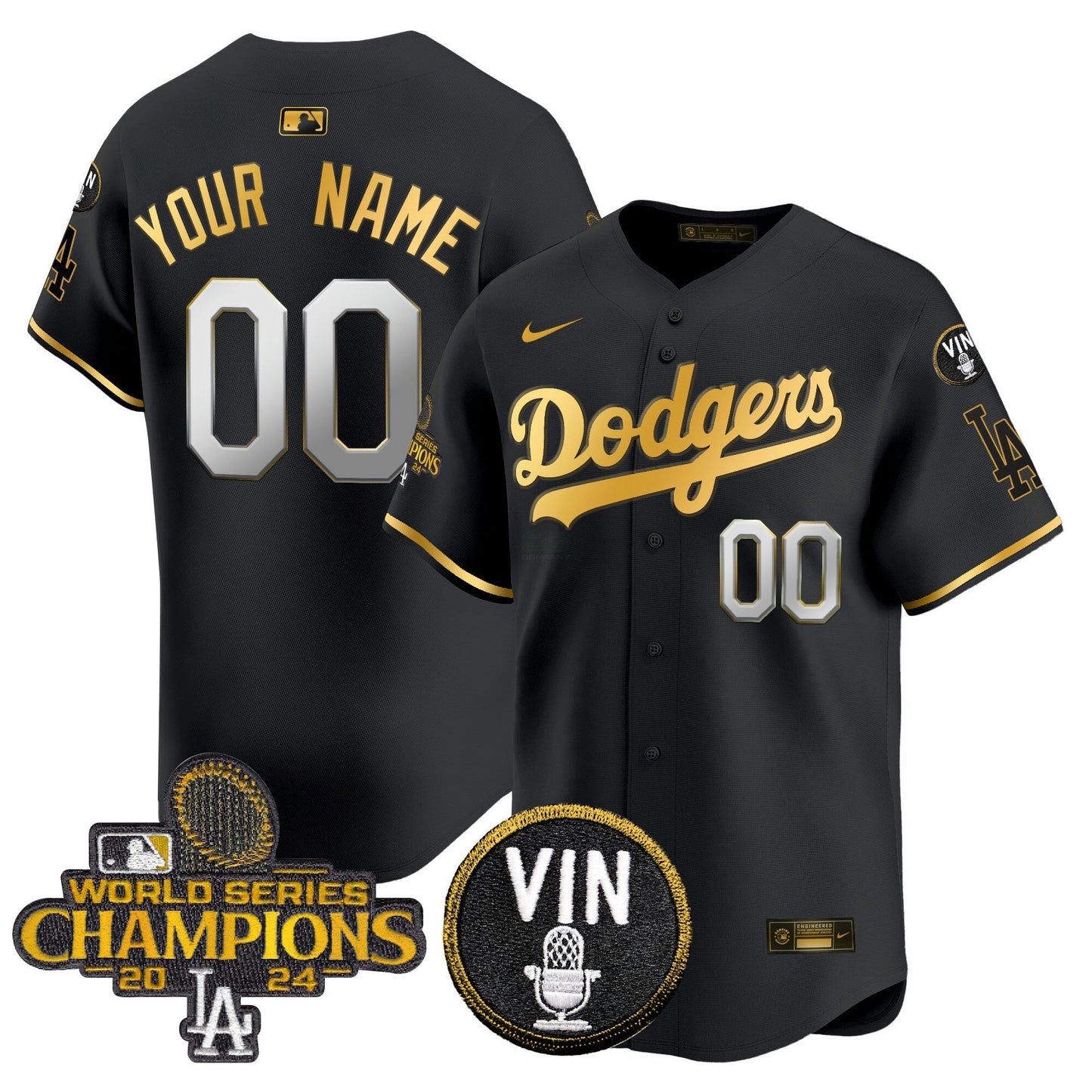 Camisa MLB 2024 World Series Champions Patch Vapor Premier Limited Jersey V3