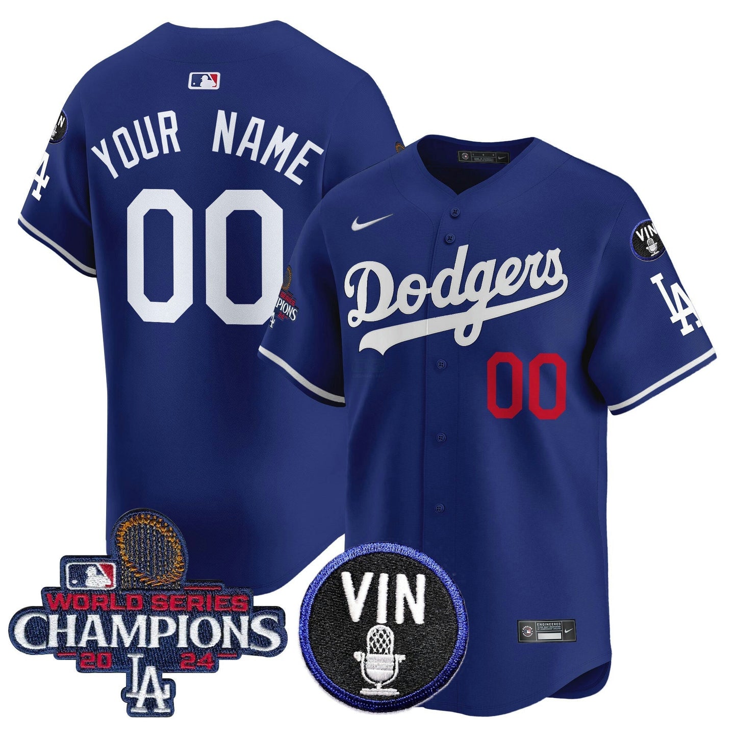 Camisa MLB 2024 World Series Champions Patch Vapor Premier Limited Jersey V3