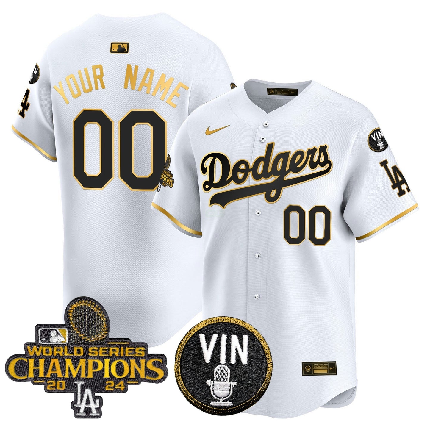 Camisa MLB 2024 World Series Champions Patch Vapor Premier Limited Jersey V3
