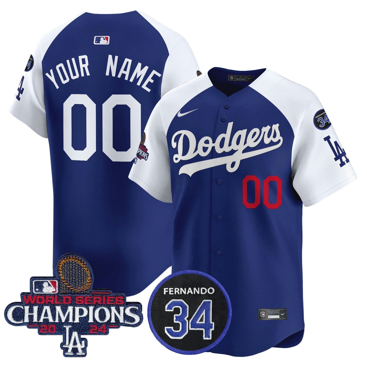 Camisa MLB 2024 World Series Champions Patch Vapor Premier Limited Jersey V2