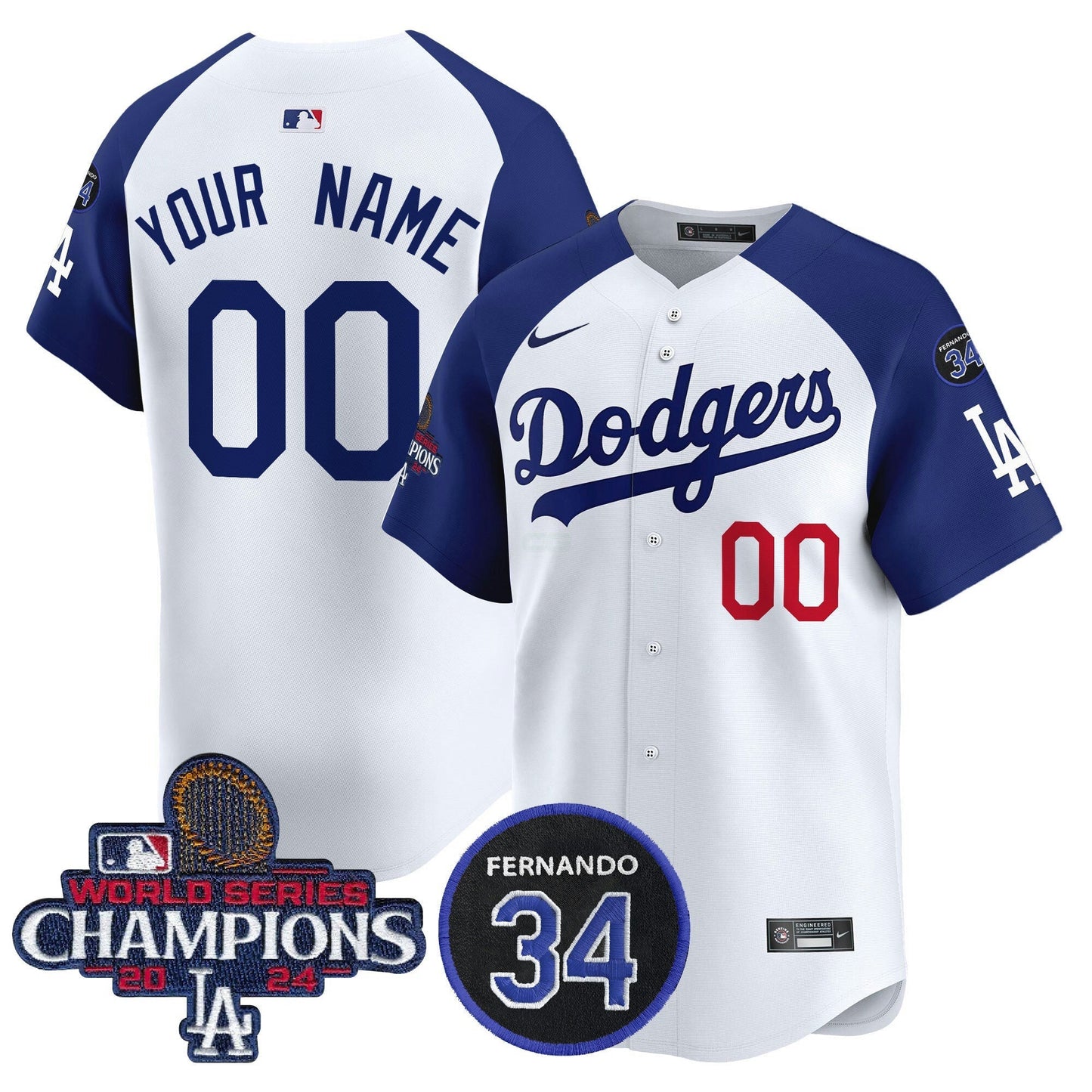 Camisa MLB 2024 World Series Champions Patch Vapor Premier Limited Jersey V2