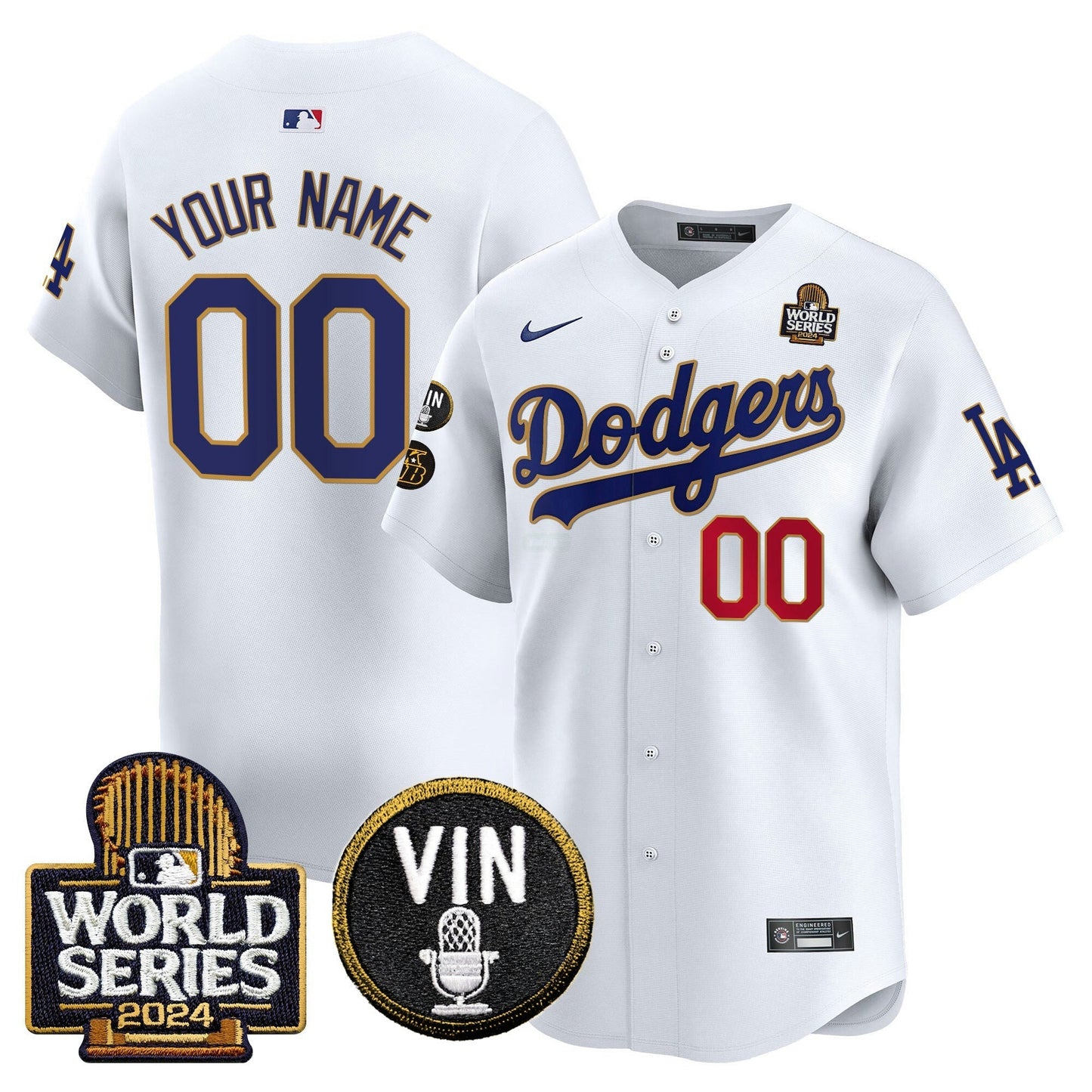 Camisa MLB 2024 World Series Dourada Trim Vapor Premier Limited Jersey V2