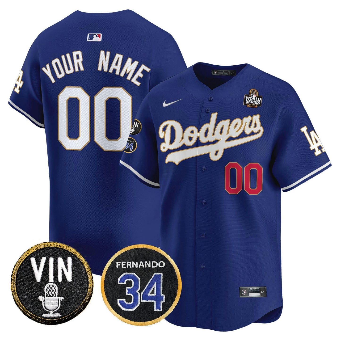 Camisa MLB 2024 World Series Dourada Trim Vapor Premier Limited Jersey V3