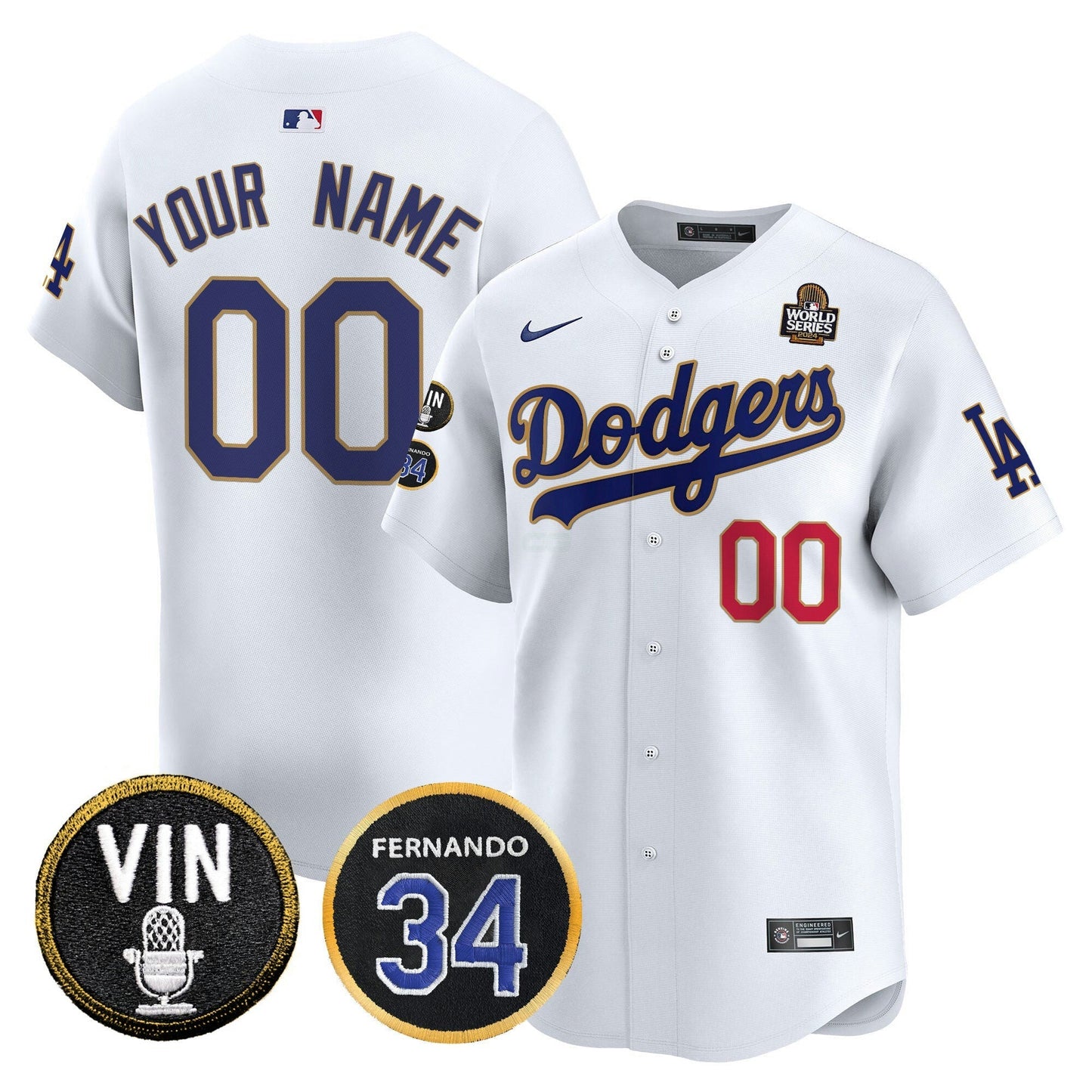 Camisa MLB 2024 World Series Dourada Trim Vapor Premier Limited Jersey V3