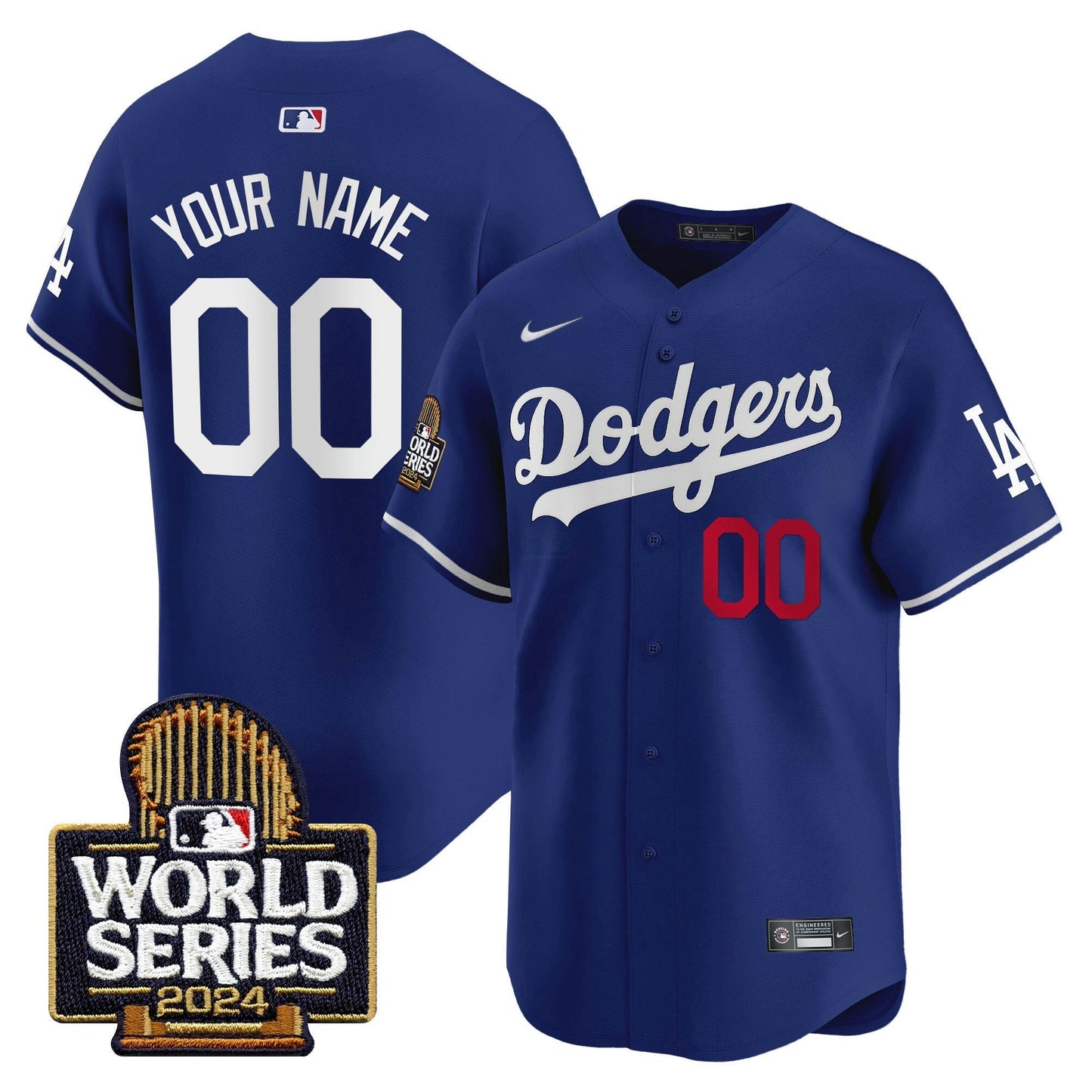 Camisa MLB Los Angeles Dodgers 2024 World Series Vapor Premier Limited Jersey