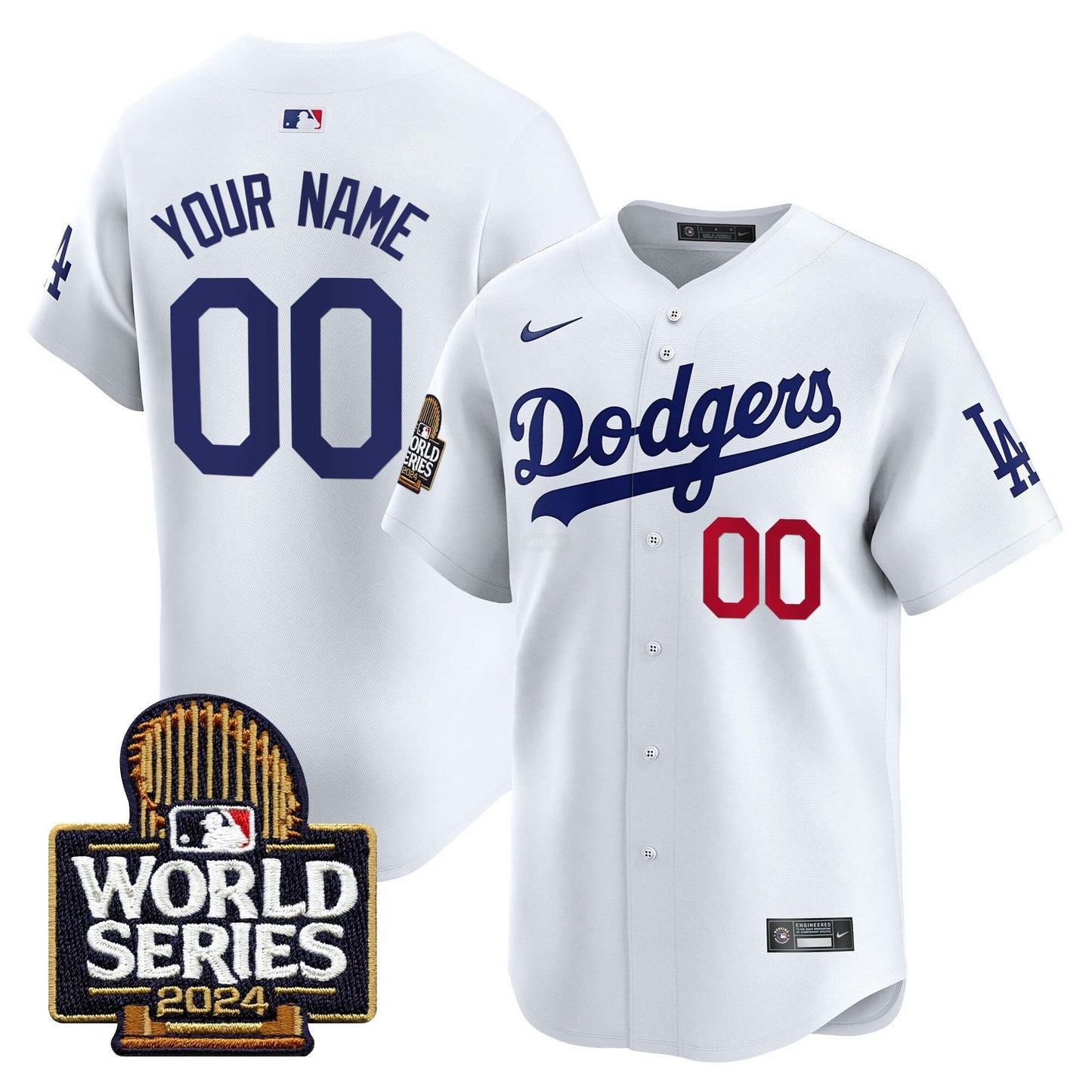 Camisa MLB Los Angeles Dodgers 2024 World Series Vapor Premier Limited Jersey
