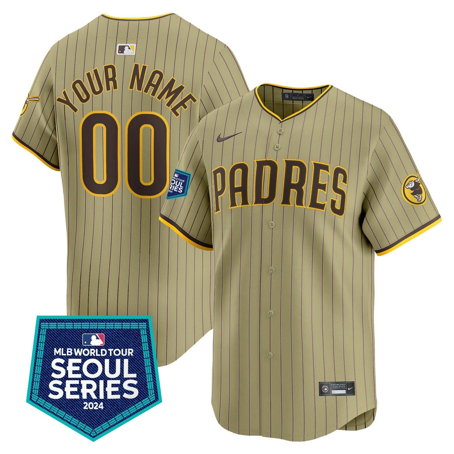 Camisa MLB San Diego Padres 2024 World Tour Seoul Series Patch Vapor Premier Limited Jersey