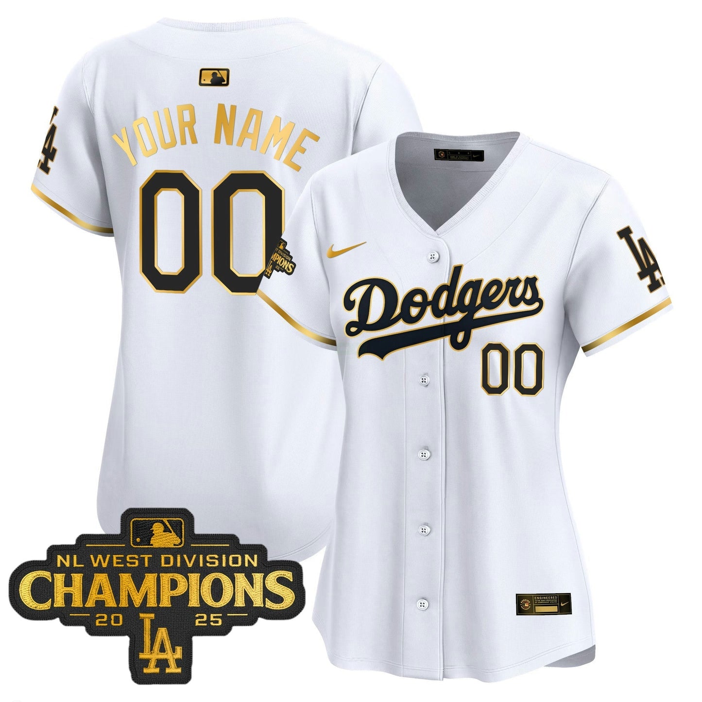 Camisa MLB 2025 NL West Division Champions Patch Dourada Trim Vapor Premier Limited Jersey