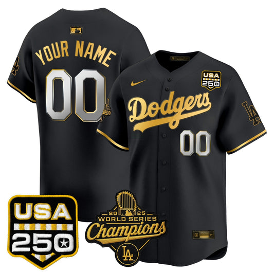 Camisa MLB 2025 World Series Champions & 250America Patch Vapor Premier Limited Jersey