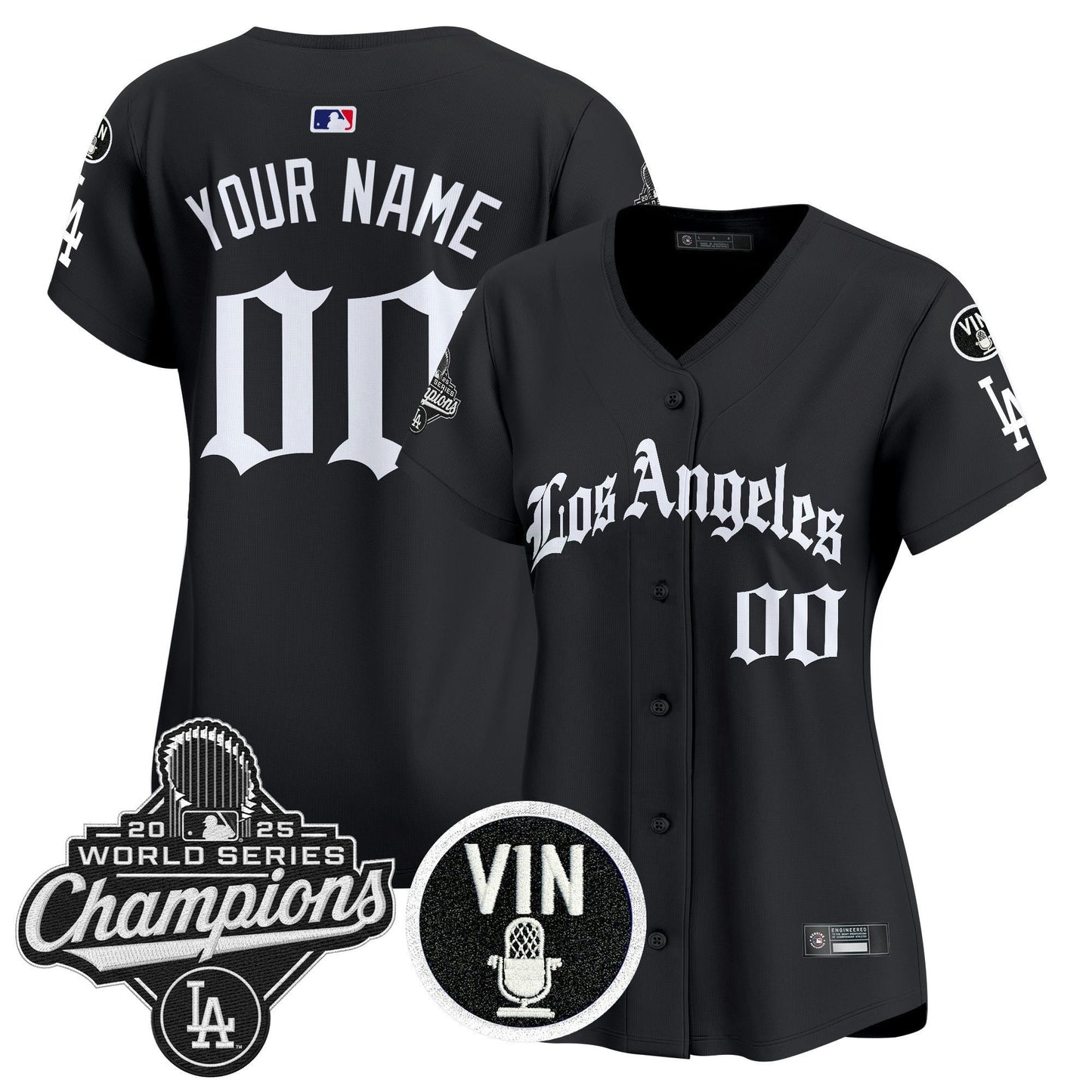 Camisa MLB 2025 World Series Champions Vapor Premier Limited Jersey – LA Gothic Edition