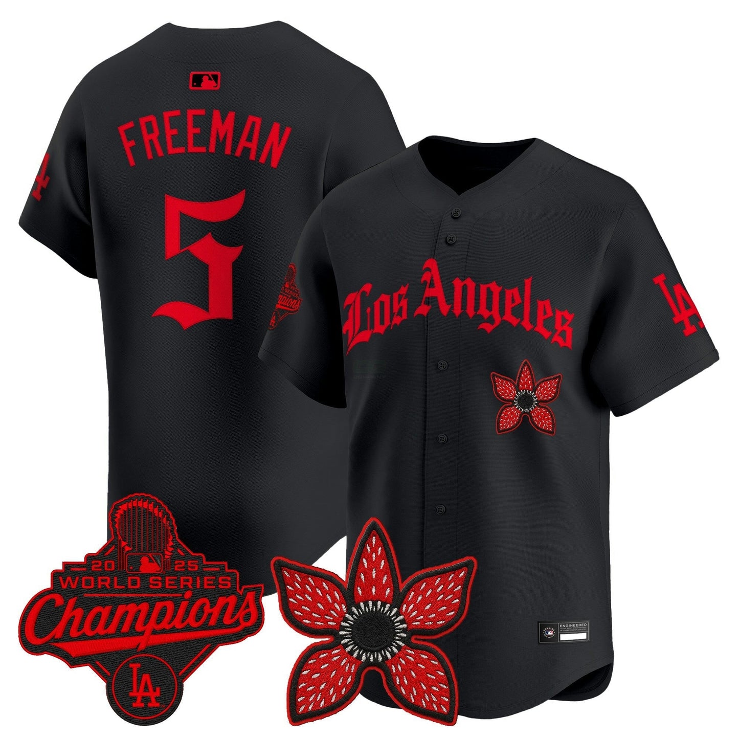 Camisa MLB 2025 World Series Champions x Stranger Things Vapor Premier Jersey