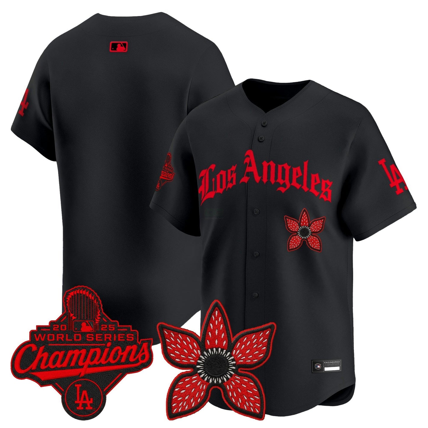 Camisa MLB 2025 World Series Champions x Stranger Things Vapor Premier Jersey