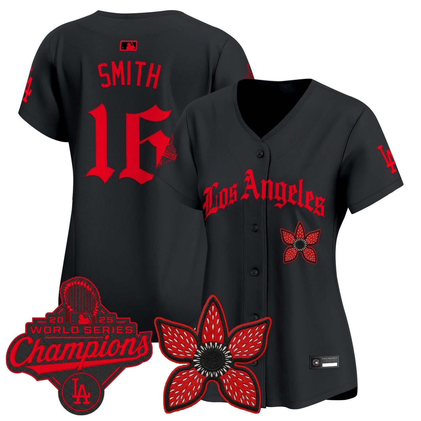 Camisa MLB 2025 World Series Champions x Stranger Things Vapor Premier Jersey
