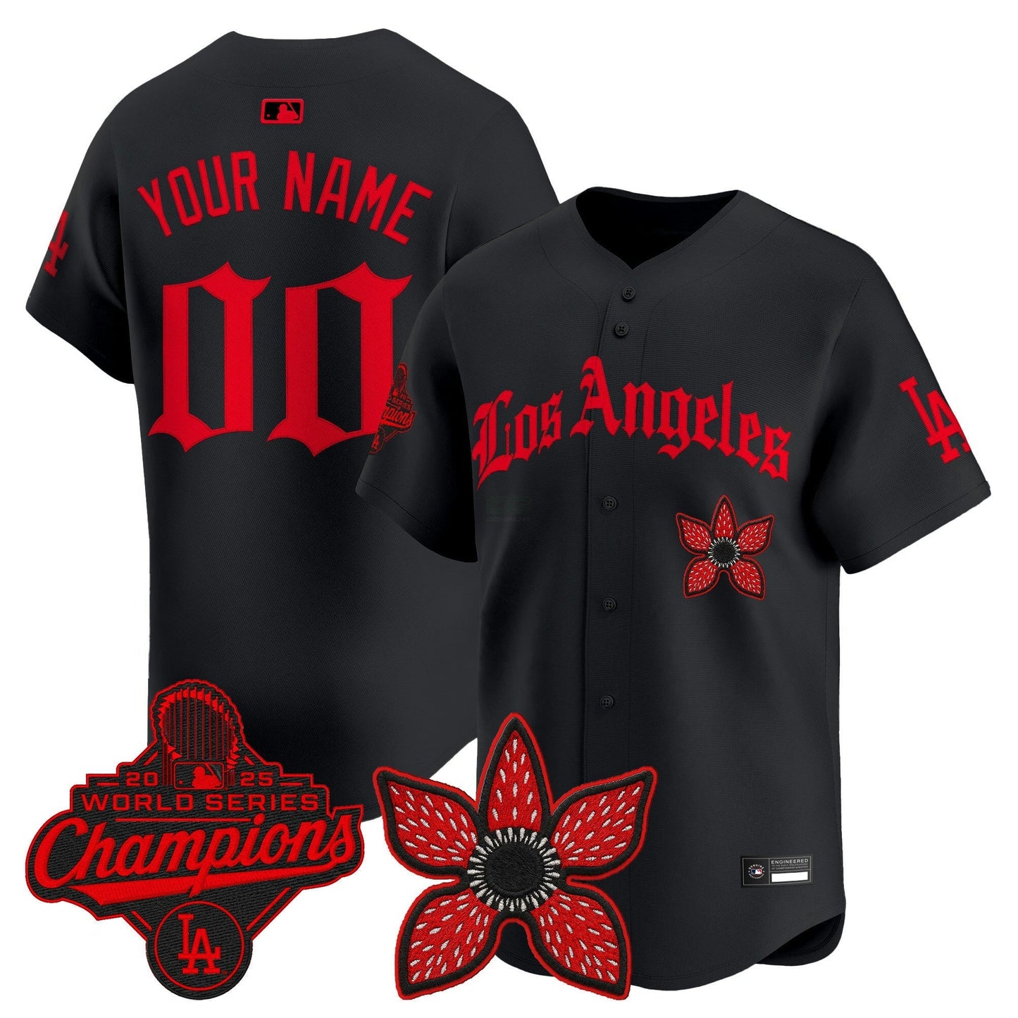 Camisa MLB 2025 World Series Champions x Stranger Things Vapor Premier Jersey - Custom