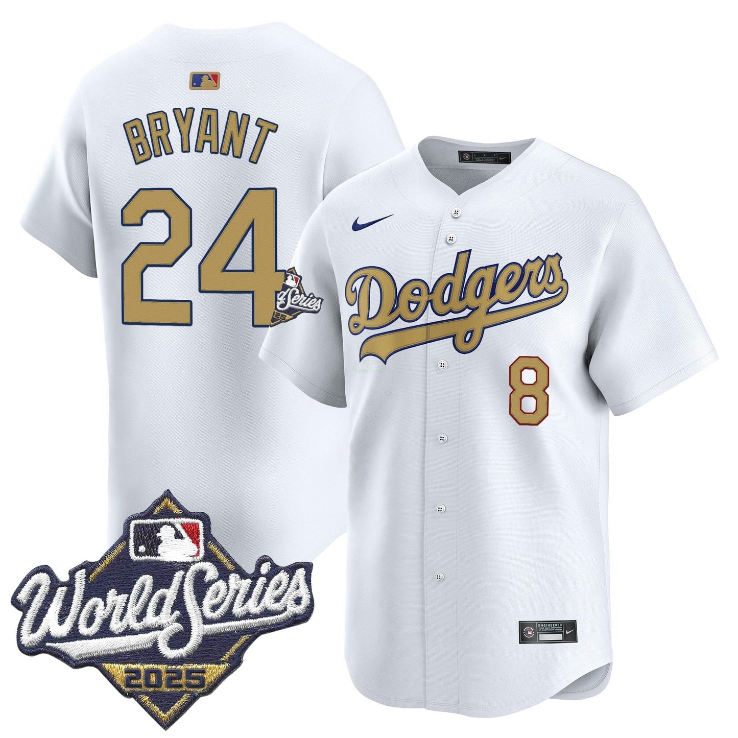 Camisa MLB 2025 World Series Dourada Vapor Premier Limited Jersey