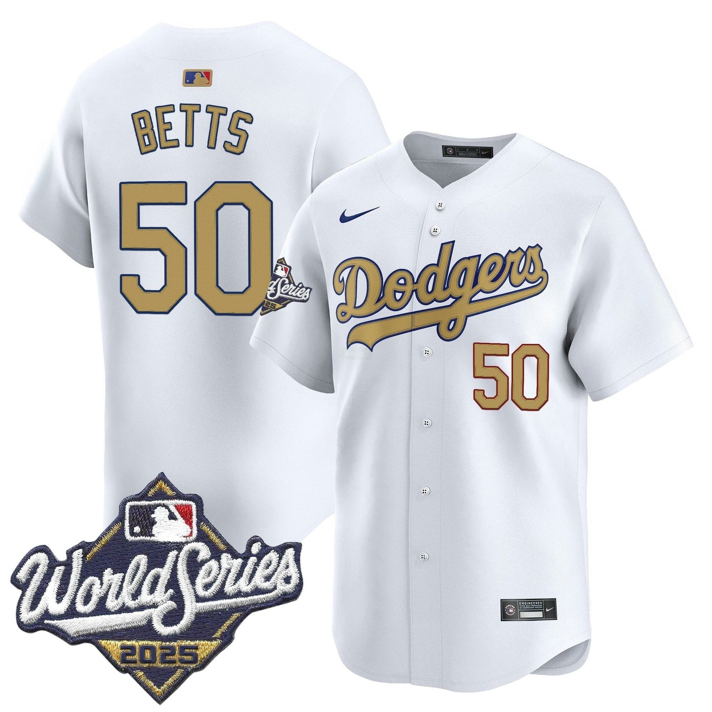 Camisa MLB 2025 World Series Dourada Vapor Premier Limited Jersey