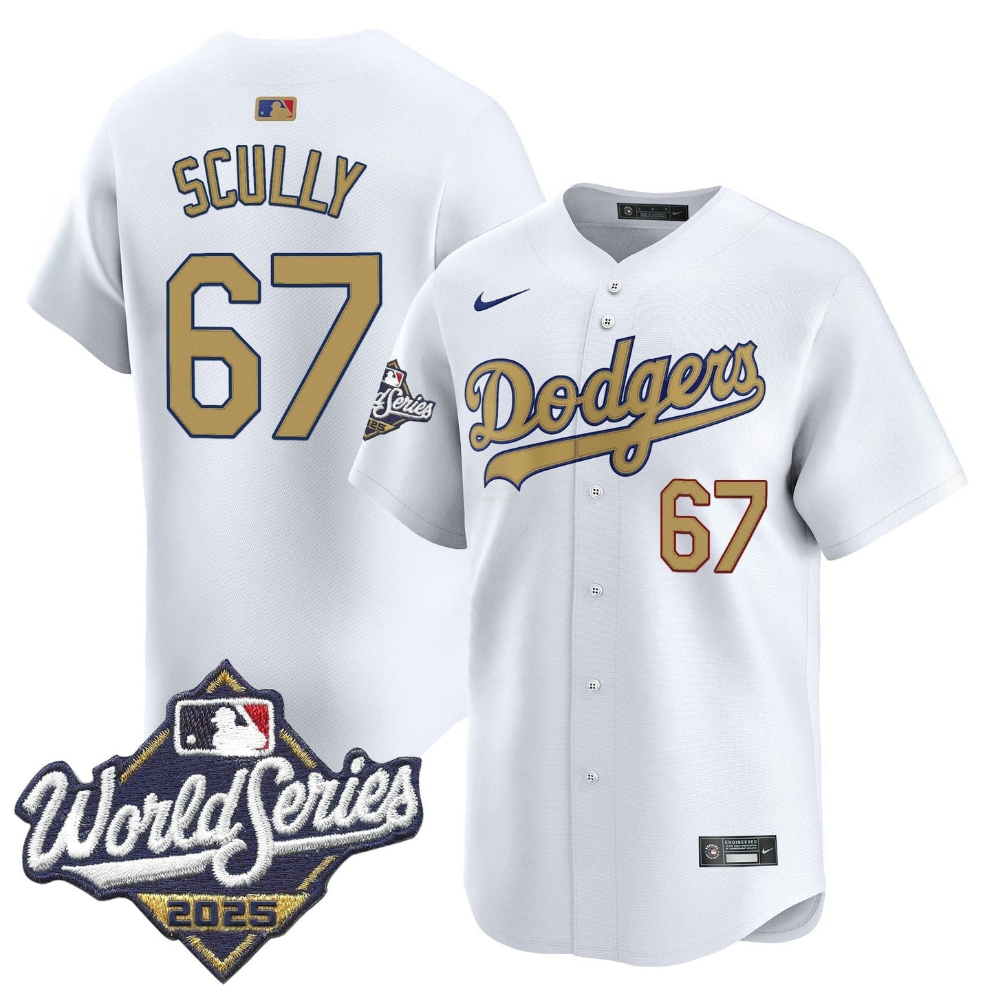 Camisa MLB 2025 World Series Dourada Vapor Premier Limited Jersey