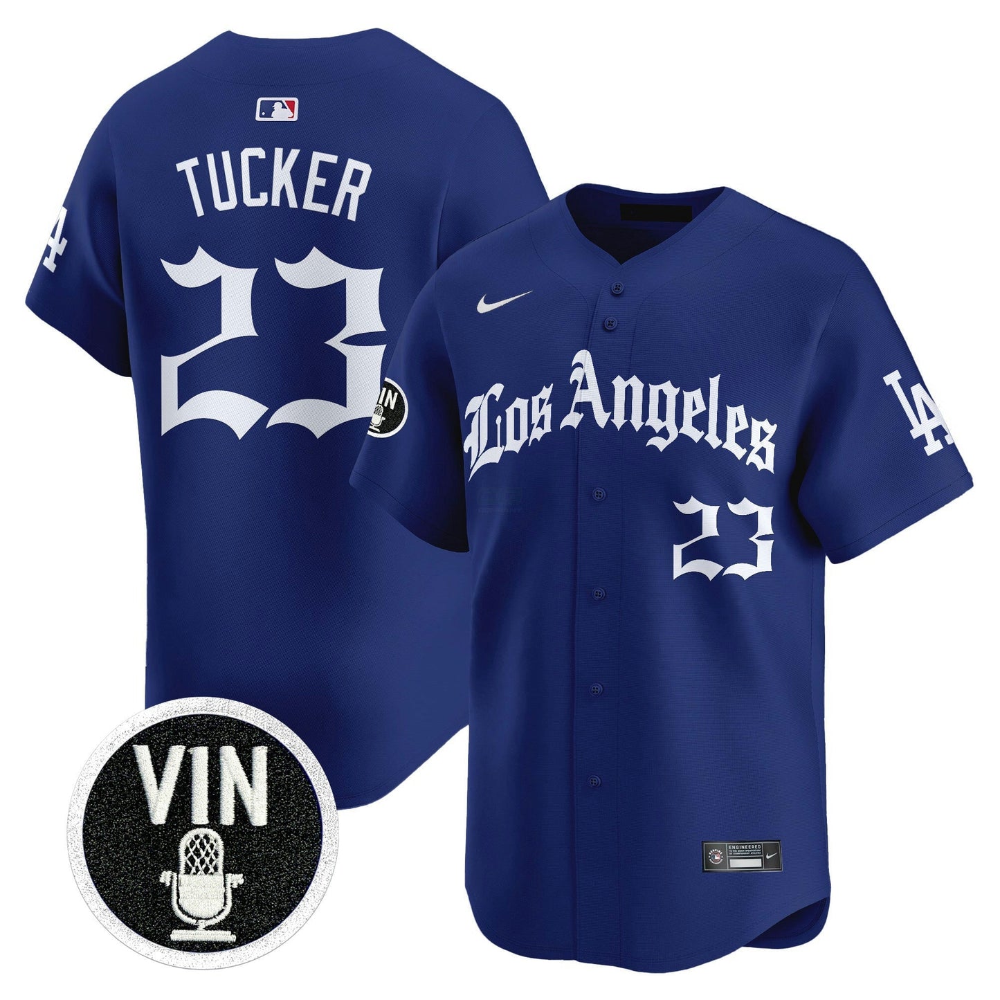 Camisa MLB #23 Kyle Tucker Los Angeles “LA Gothic Style” Vapor Premier Limited Jersey