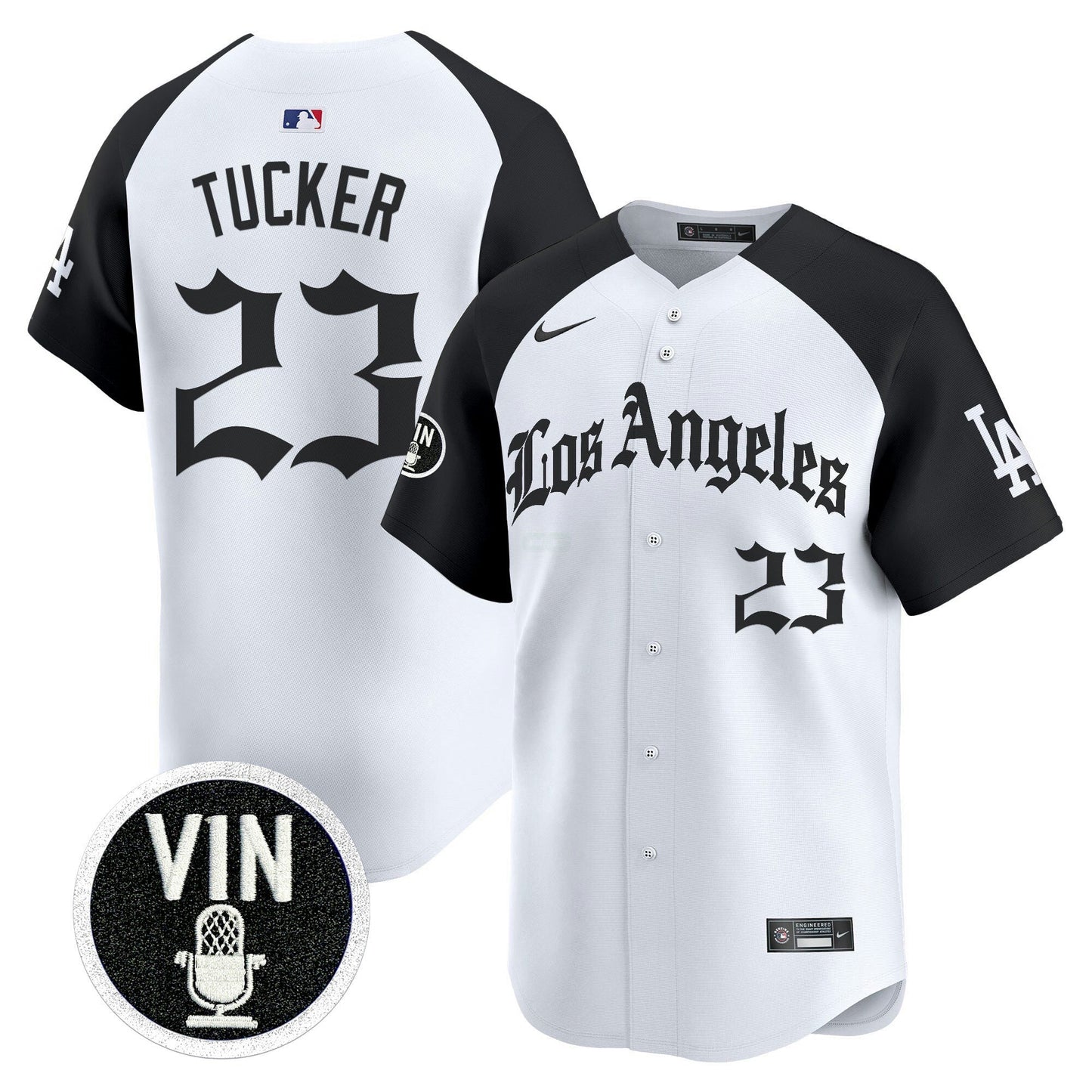 Camisa MLB #23 Kyle Tucker Los Angeles “LA Gothic Style” Vapor Premier Limited Jersey
