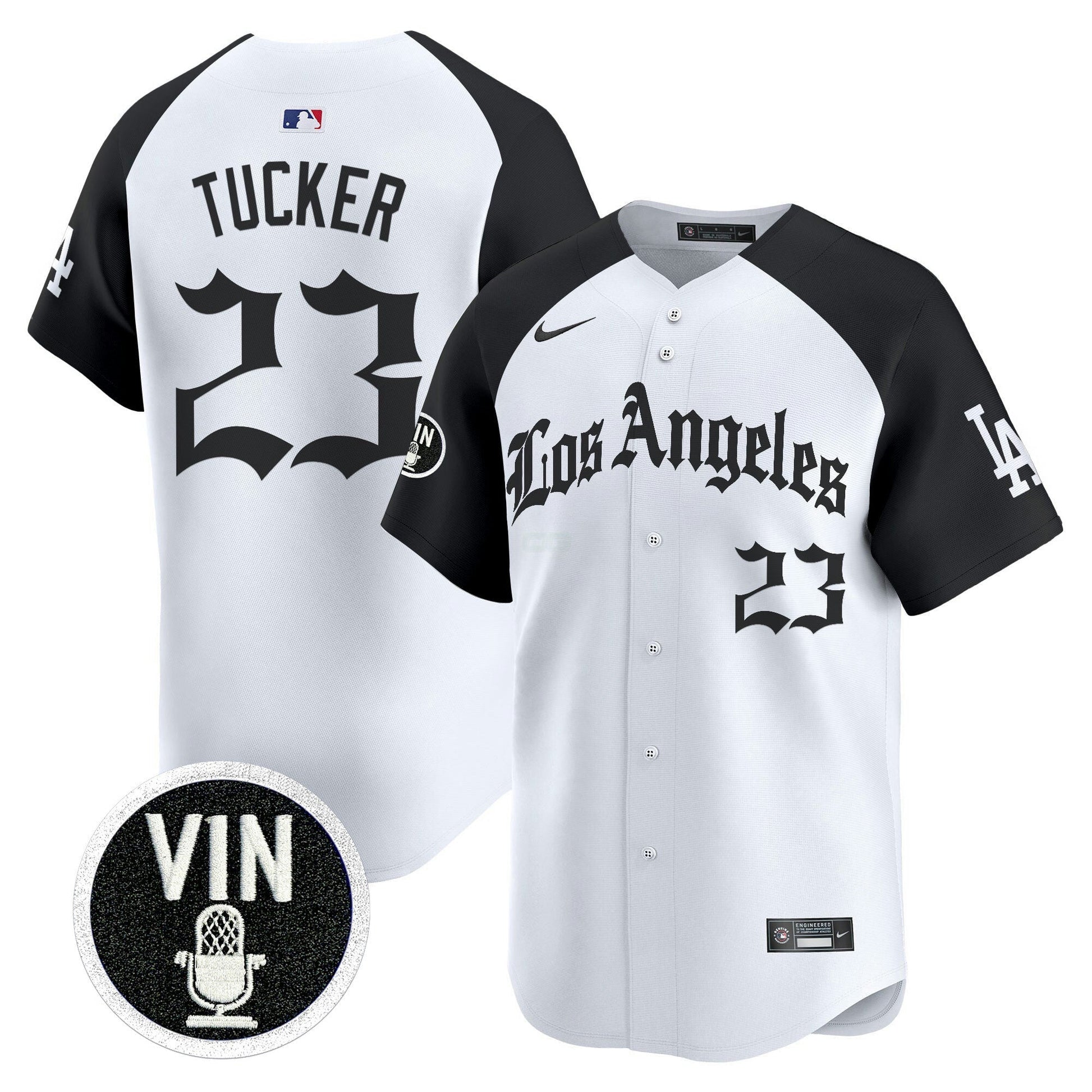 Camisa MLB #23 Kyle Tucker Los Angeles “LA Gothic Style” Vapor Premier Limited Jersey