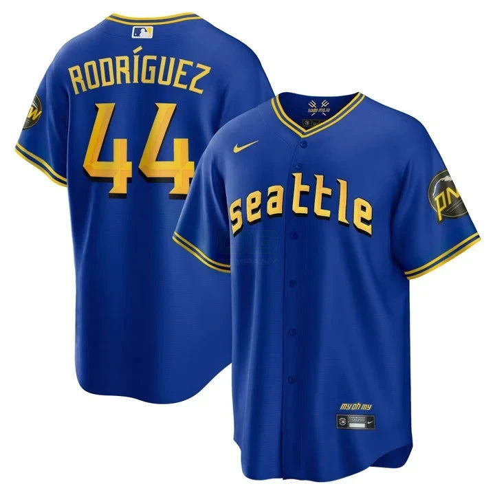 Camisa MLB Seattle Mariners 44 Azul Royal Jersey
