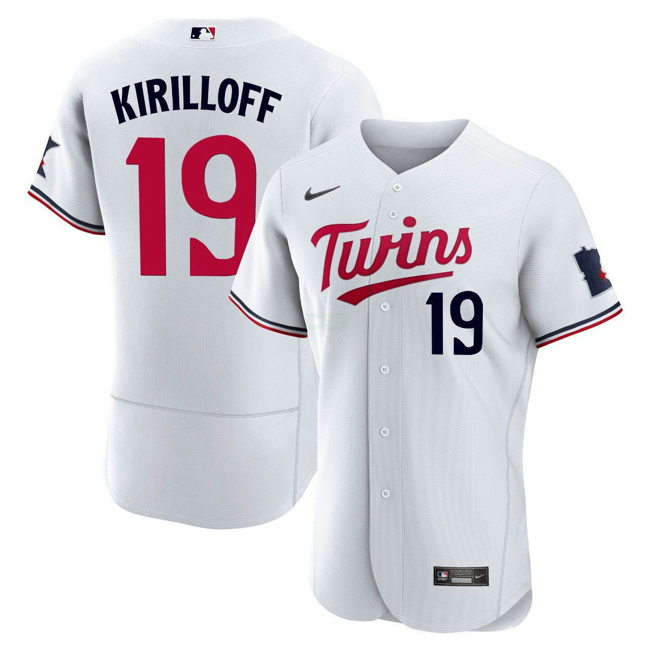Camisa MLB Alex Kirilloff Minnesota Home Branca Jersey - Branca