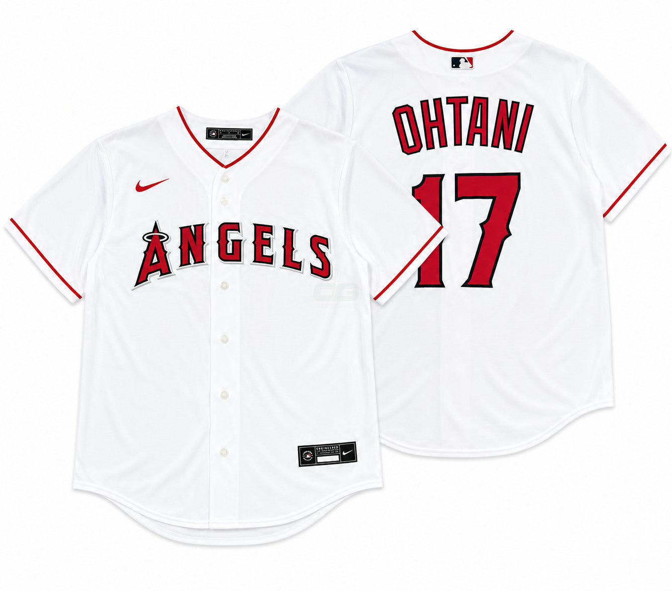 Camisa MLB Los Angeles Angels Angeles White and Vermelha