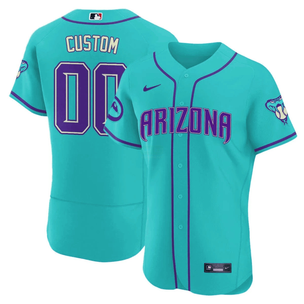 Camisa MLB Arizona 2024 Azul-petróleo Roxa Jersey