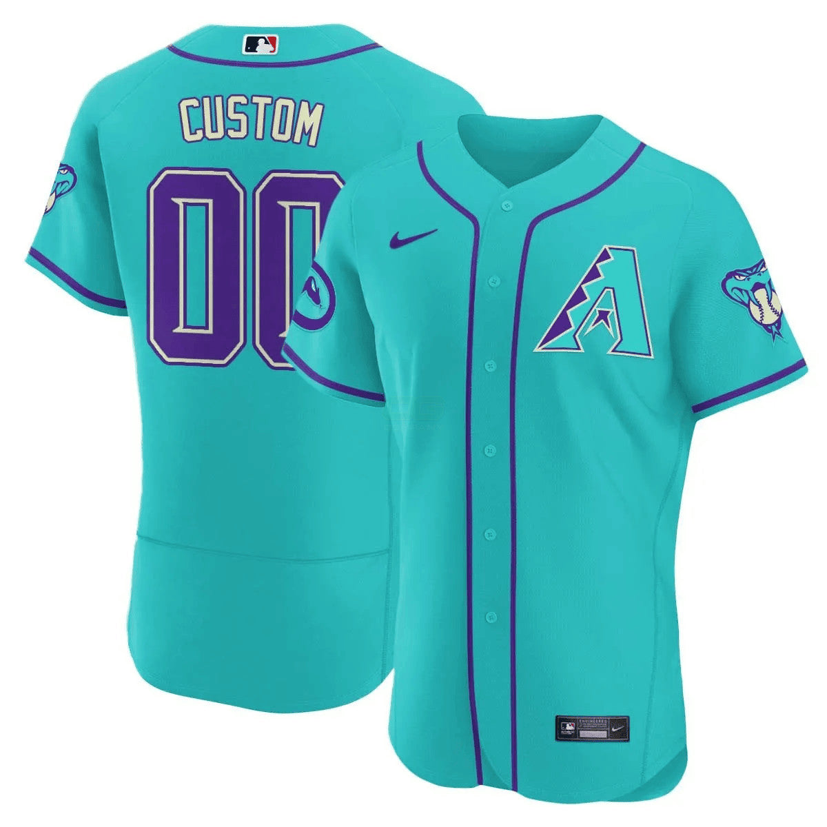 Camisa MLB Arizona 2024 Azul-petróleo Roxa Jersey