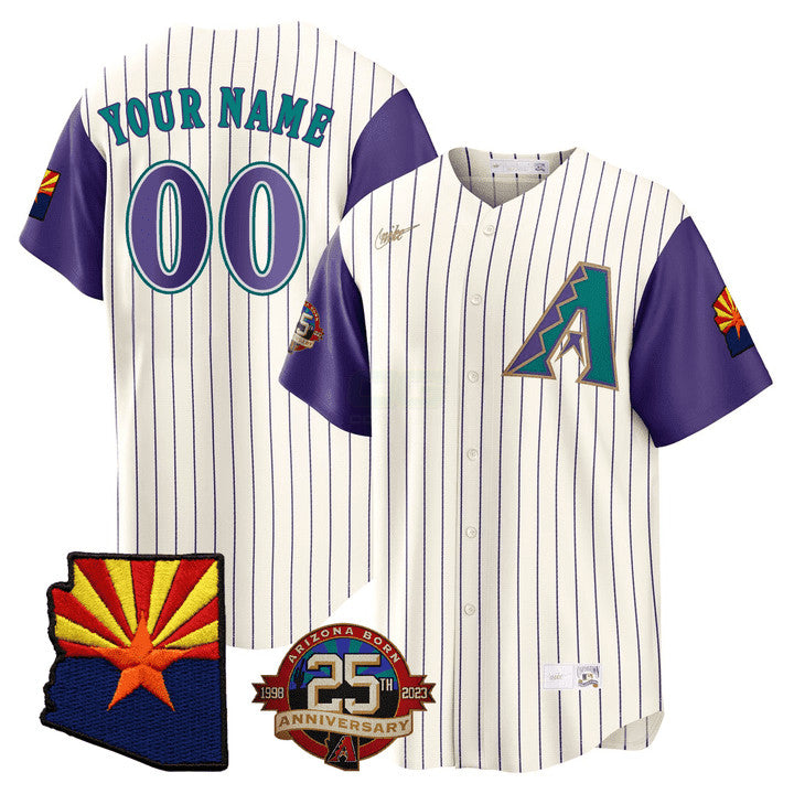 Camisa MLB Arizona Throwback Arizona State & 25th Anniversary Patch Jersey