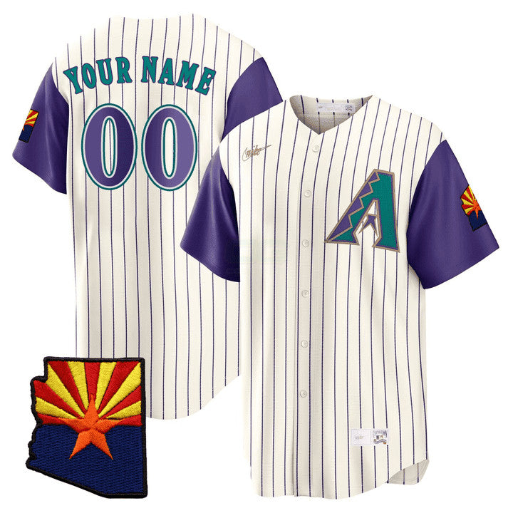 Camisa MLB Arizona Throwback Arizona State & 25th Anniversary Patch Jersey