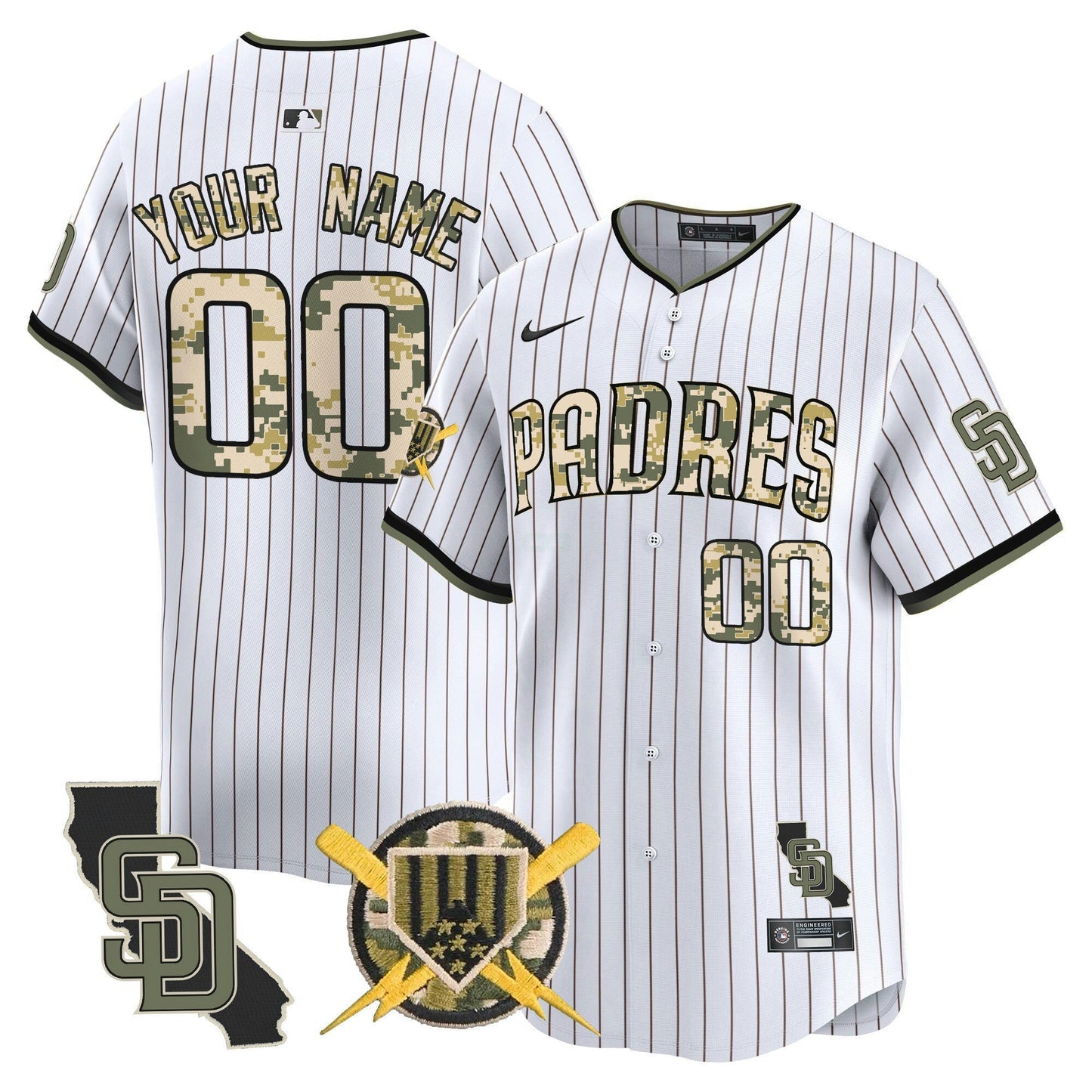 Camisa MLB San Diego Padres Armed Forces Day Vapor Premier Limited Jersey