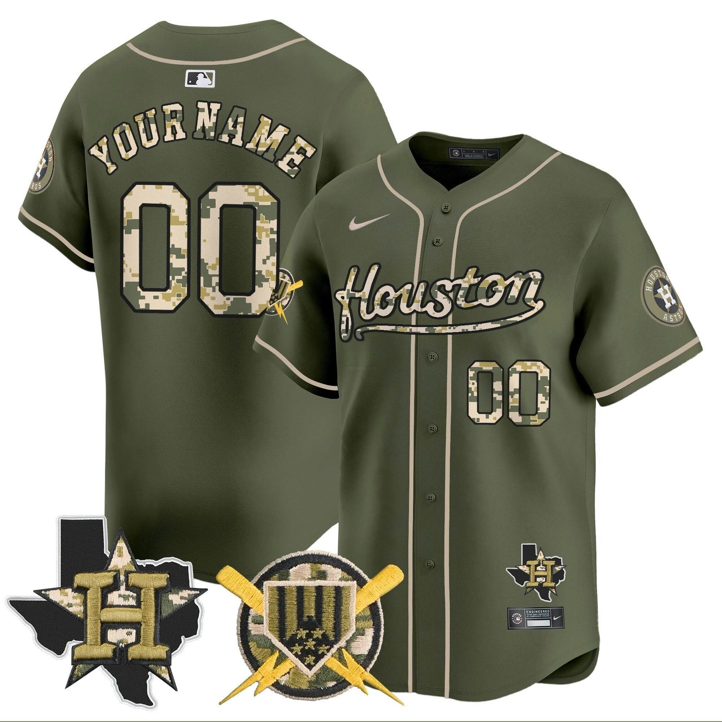Camisa MLB Houston Astros Armed Forces Day Vapor Premier Limited Jersey