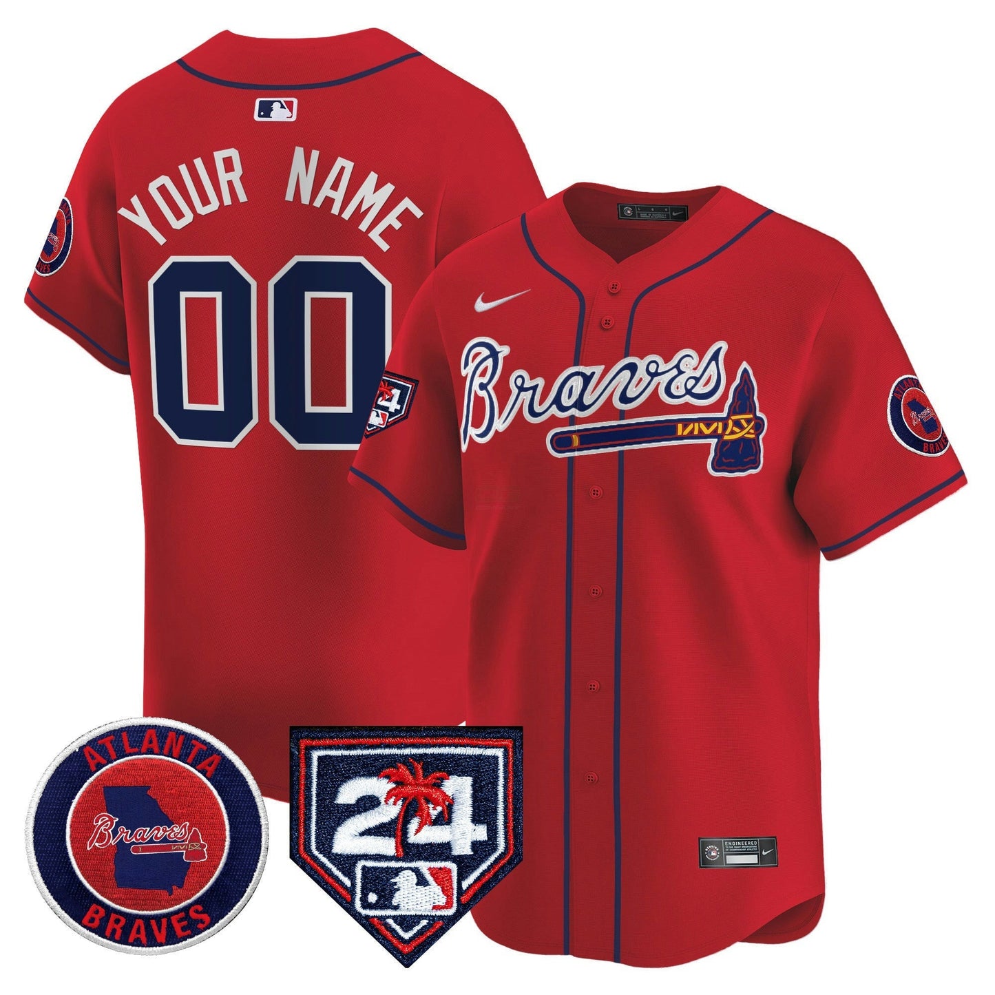 Camisa MLB Atlanta 2024 Spring Training Patch Vapor Premier Limited Jersey